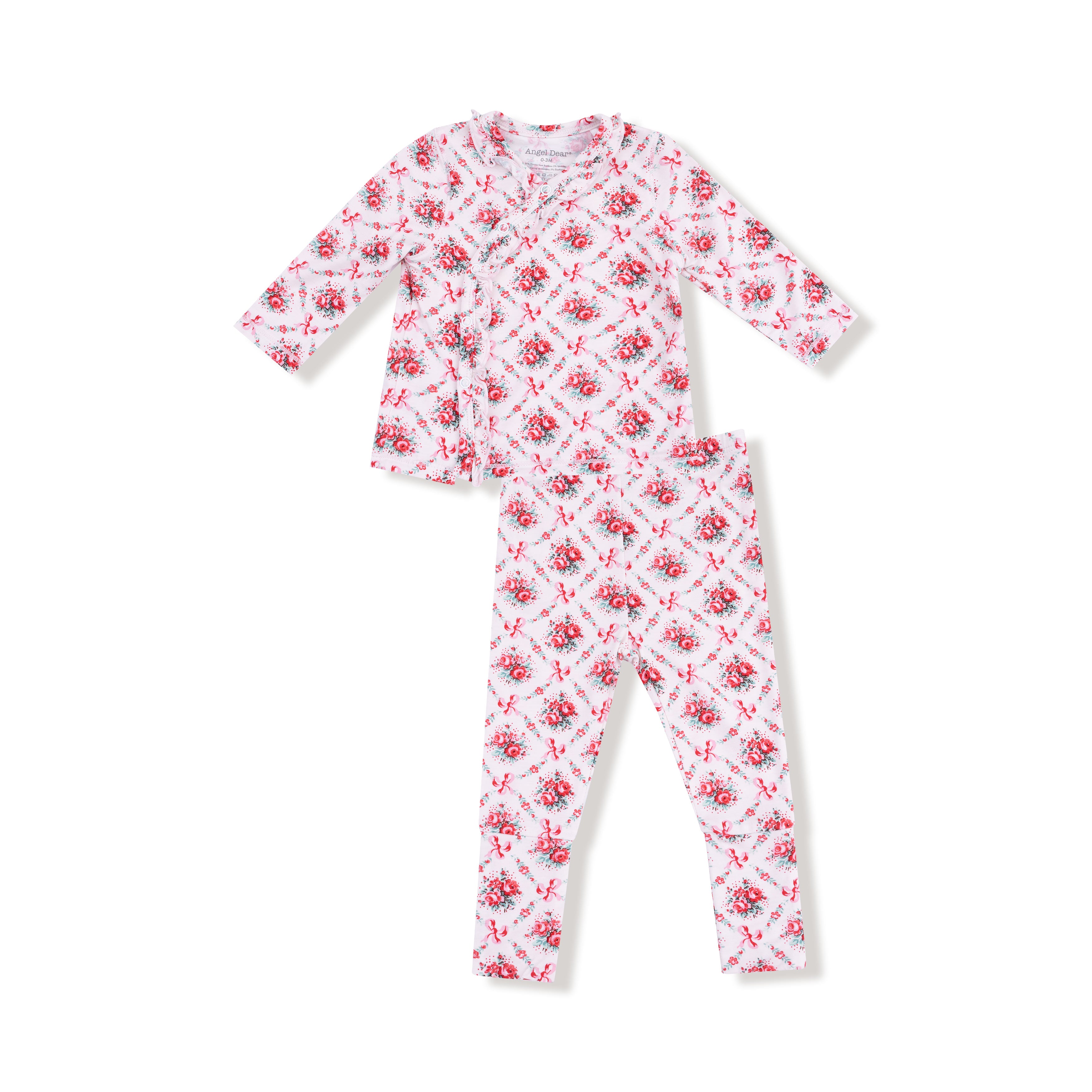 Take Me Home Set in our  Rose Bow Lattice print from Angel Dear