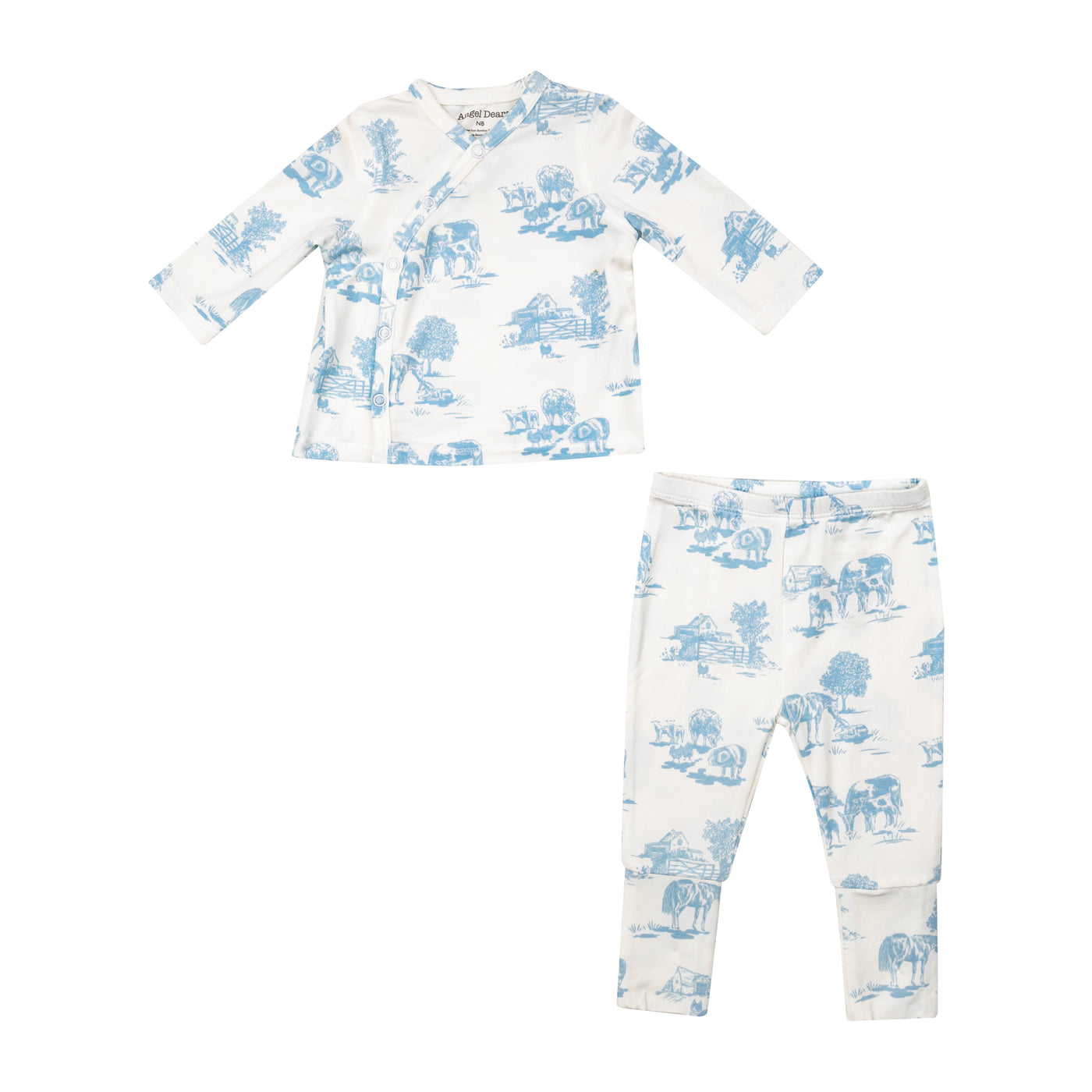 Tmh Set With Roll Over Cuff Pant - Farm Toile