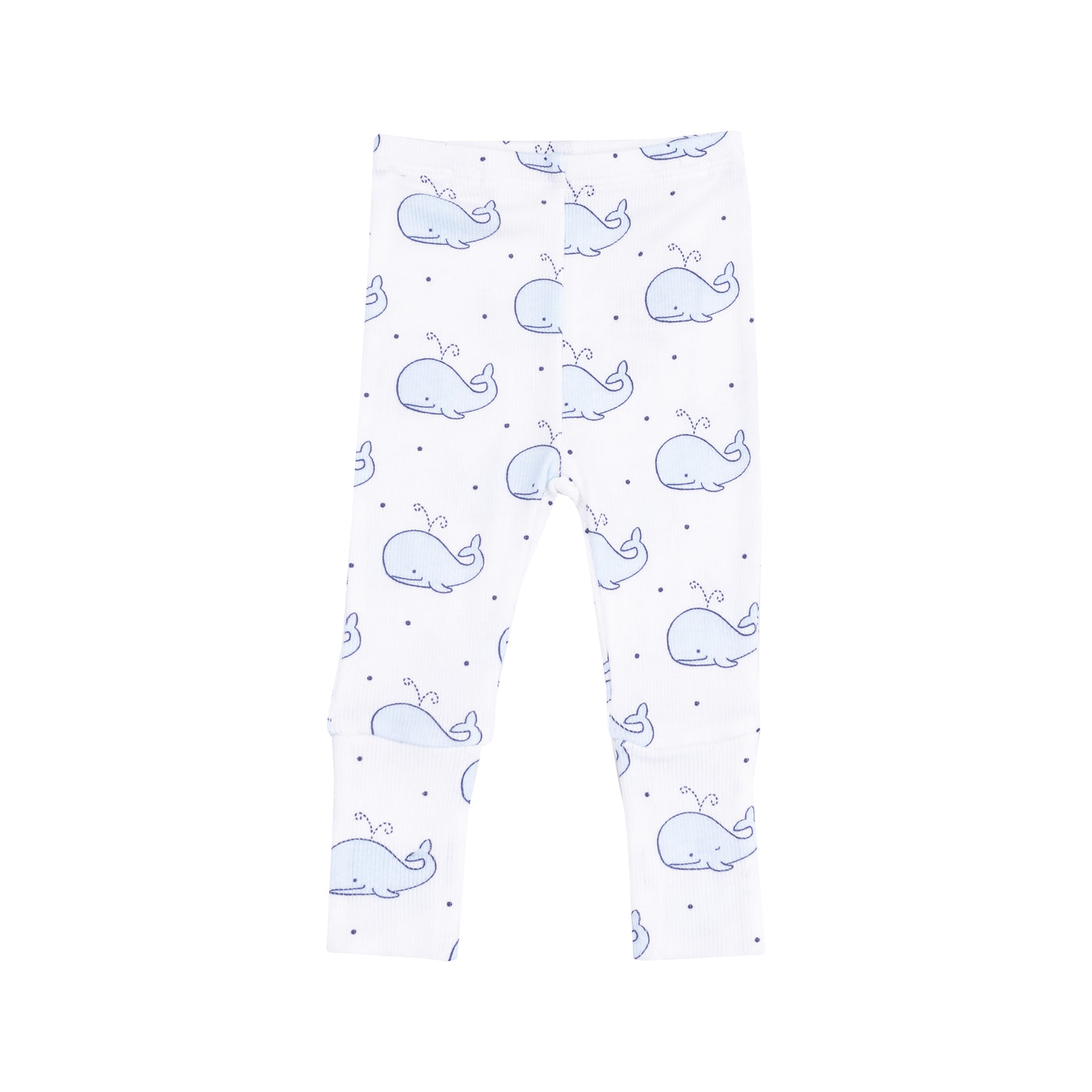 Take Me Home Set with Roll Over Cuff Pant - Bubbly Whale Blue-Angel Dear