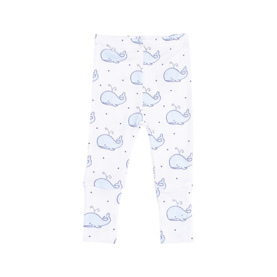 Take Me Home Set with Roll Over Cuff Pant - Bubbly Whale Blue