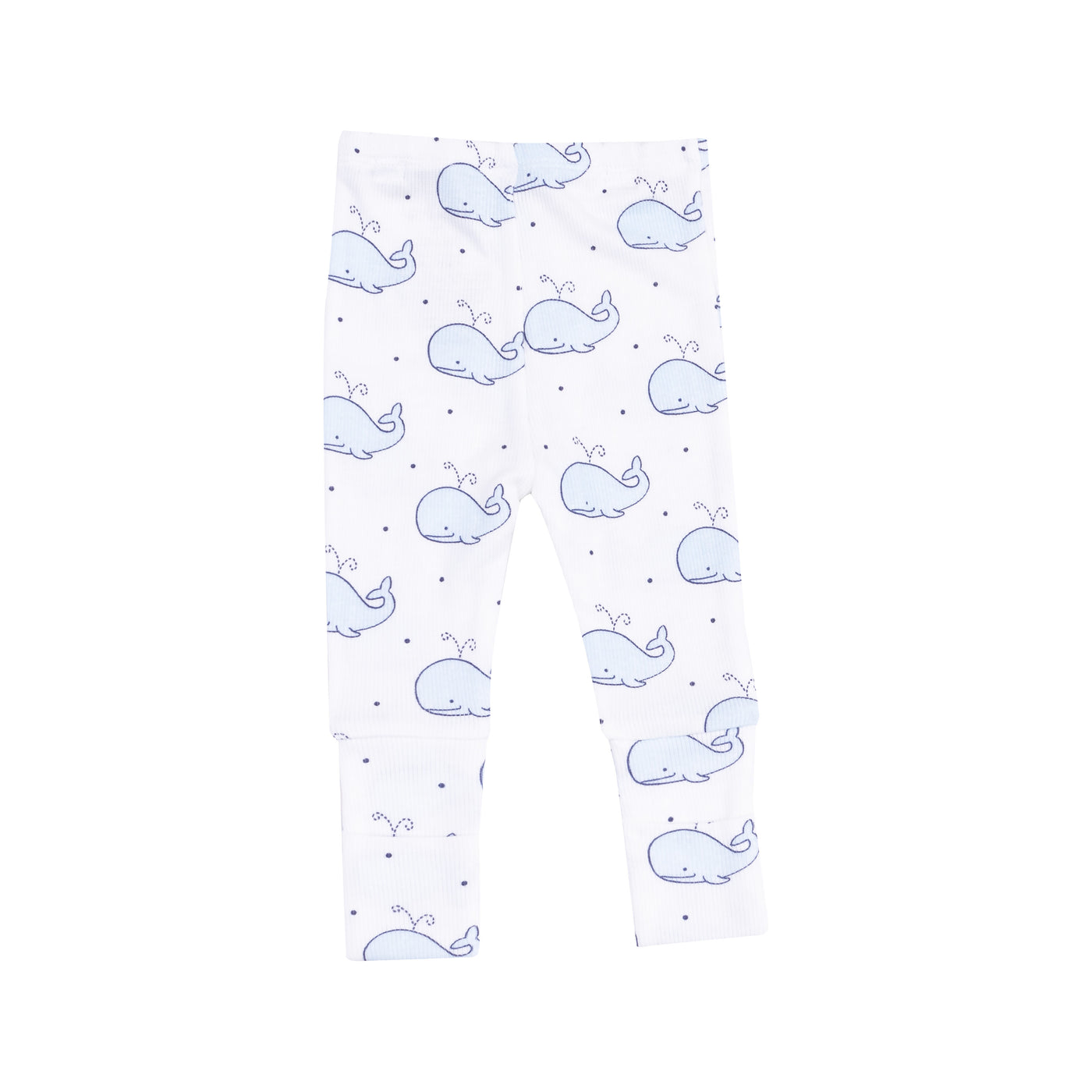 Take Me Home Set with Roll Over Cuff Pant - Bubbly Whale Blue