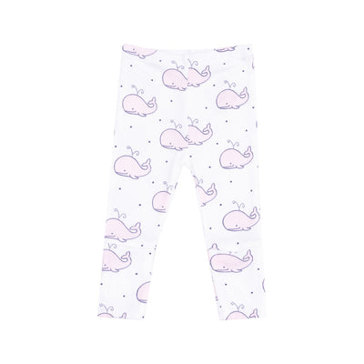 Take Me Home Set with Roll Over Cuff Pant - Bubbly Whale Pink-Angel Dear