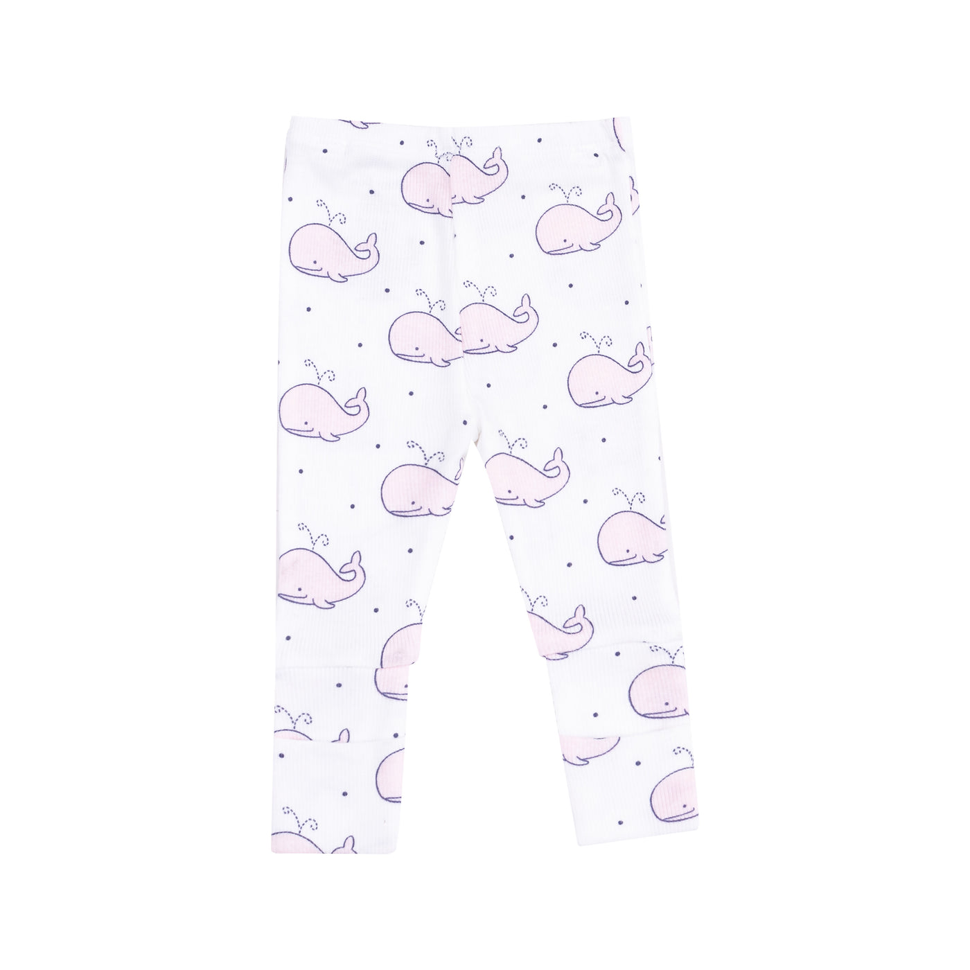 Take Me Home Set with Roll Over Cuff Pant - Bubbly Whale Pink-Angel Dear