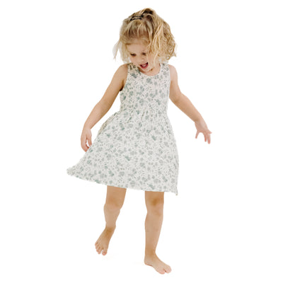 Tank Dress and Bloomer - Baby's Breathe Floral