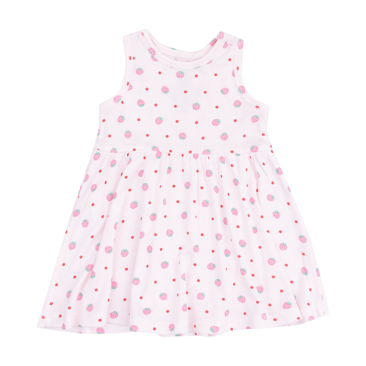 Tank Dress and Bloomer (2T-4T Dress Only) - Strawberry Swiss Dot