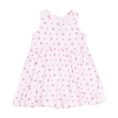 Tank Dress and Bloomer (2T-4T Dress Only) - Strawberry Swiss Dot-Angel Dear