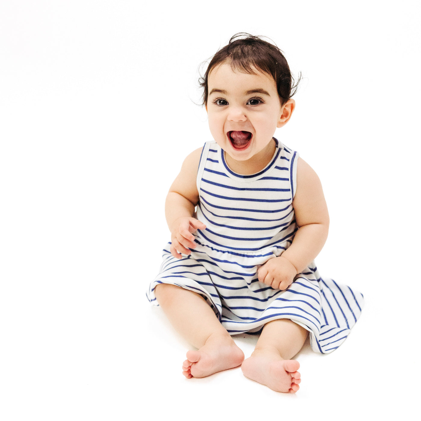 Tank Dress And Bloomer (2T-4T Dress Only) -  Stripe Vintage Navy