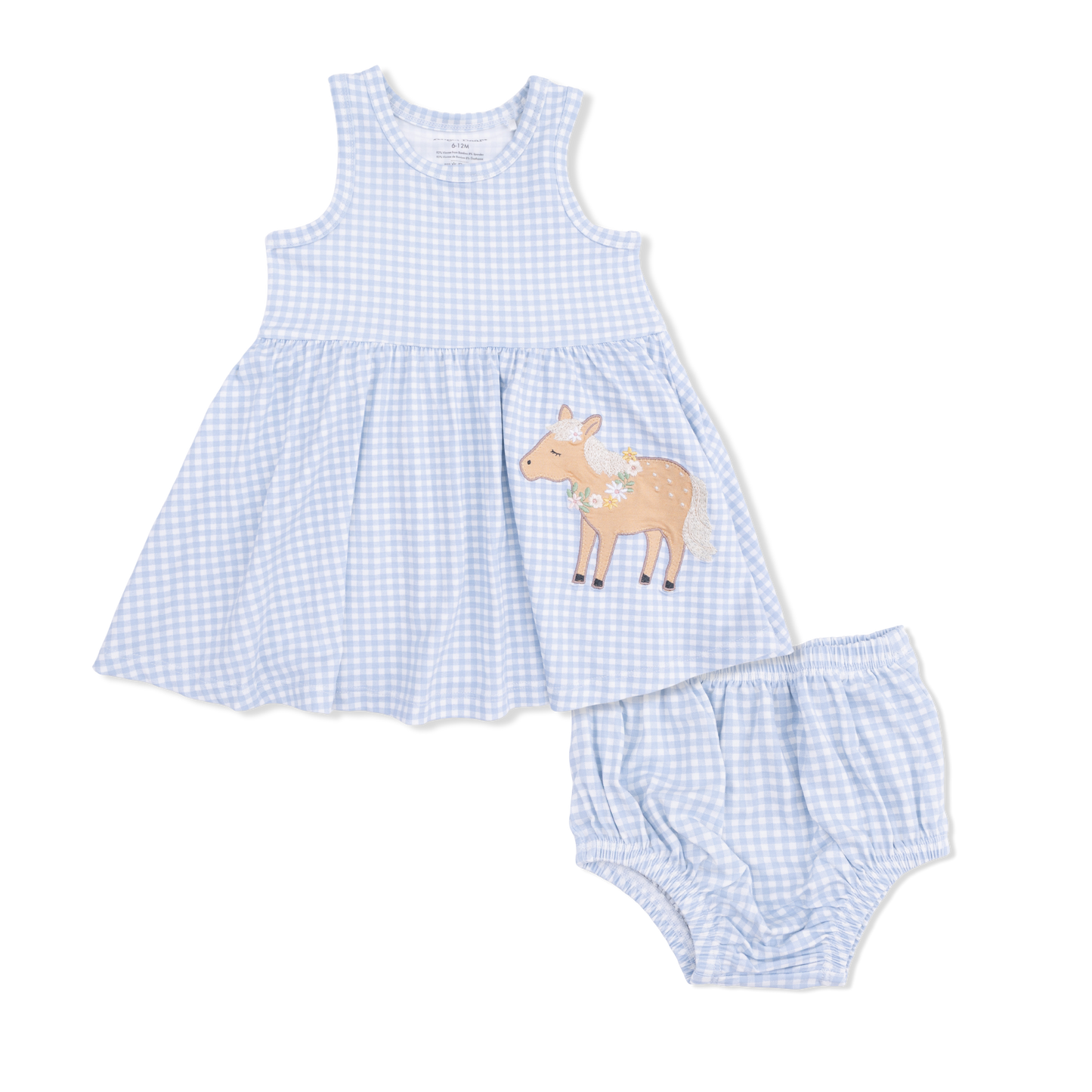 Cute Farm Animals Applique  - Tank Dress with Bloomer-Angel Dear