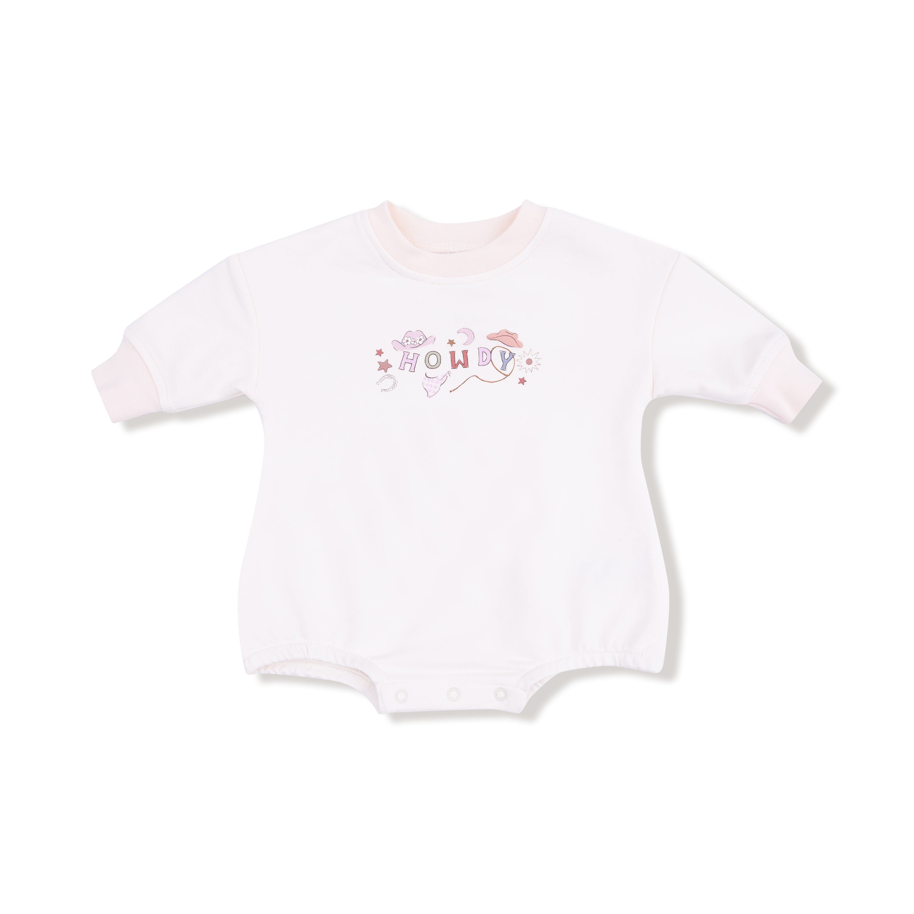 Howdy Sweatshirt Bubble in our  Cowgirl Dogs print from Angel Dear