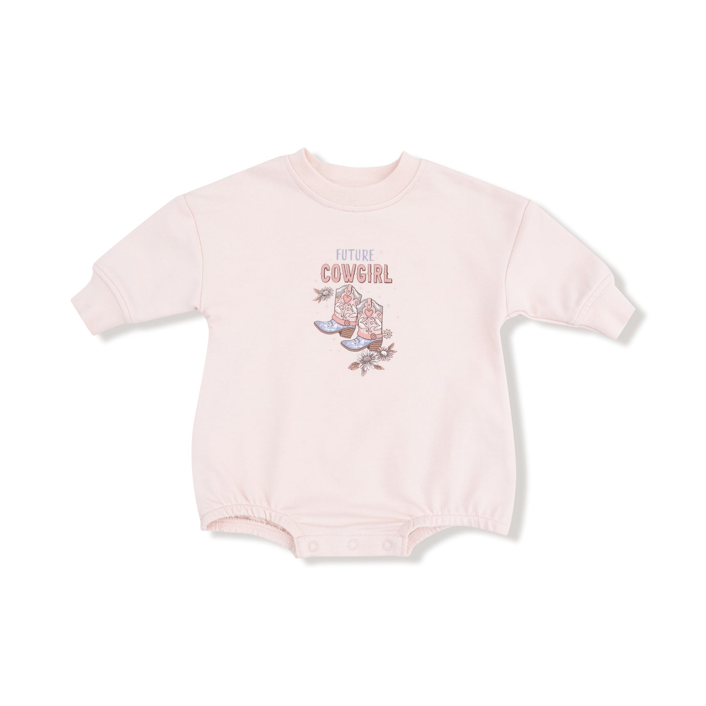 Sweatshirt Bubble in our  Future Cowgirl print from Angel Dear
