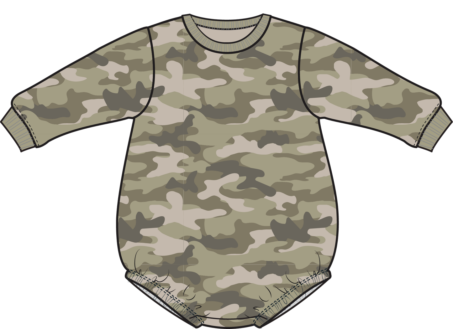 Camo French Terry - Sweatshirt Bubble
