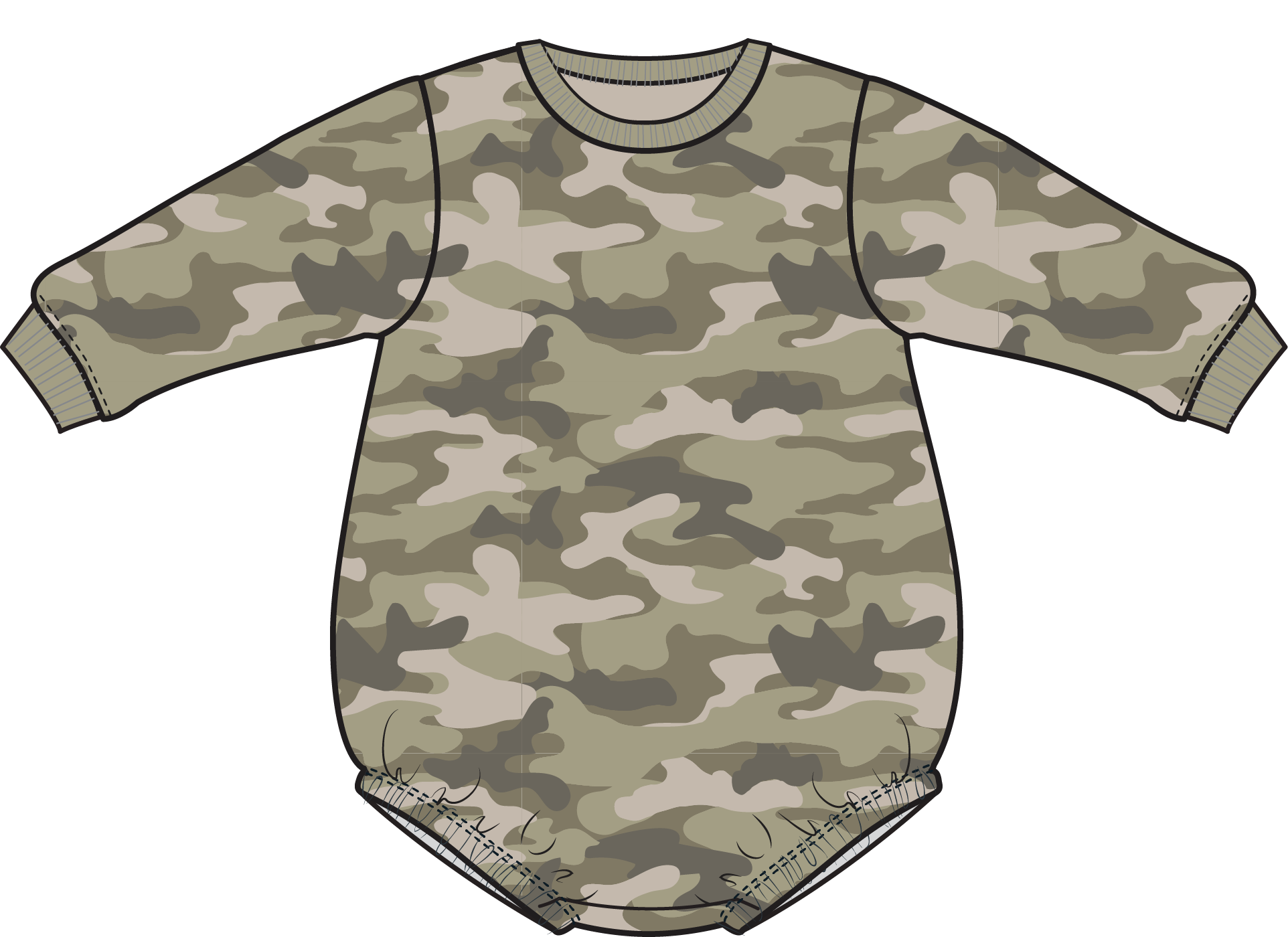 Camo French Terry - Sweatshirt Bubble