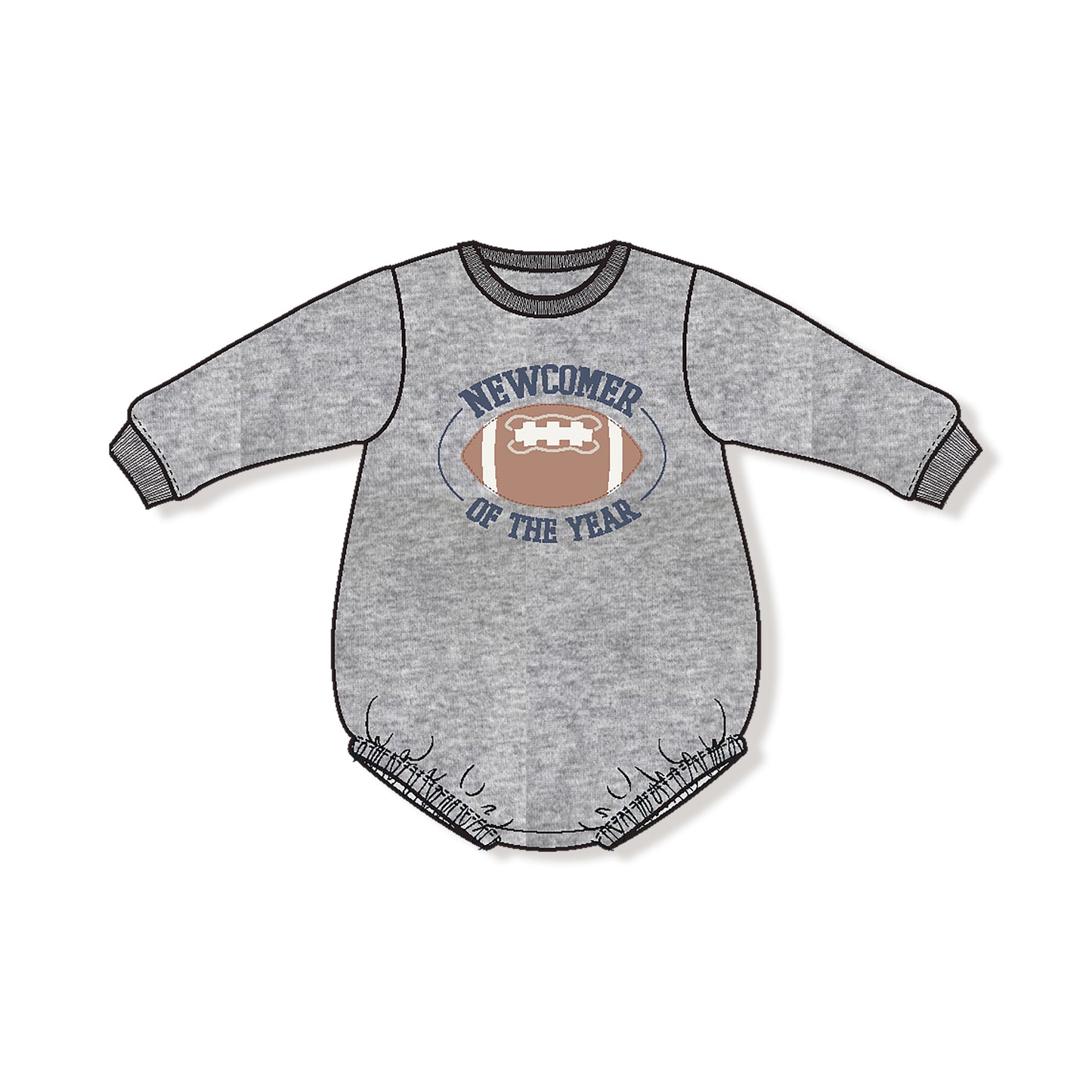 Sweatshirt Bubble Newcomer in our  Varsity - Light Grey print from Angel Dear