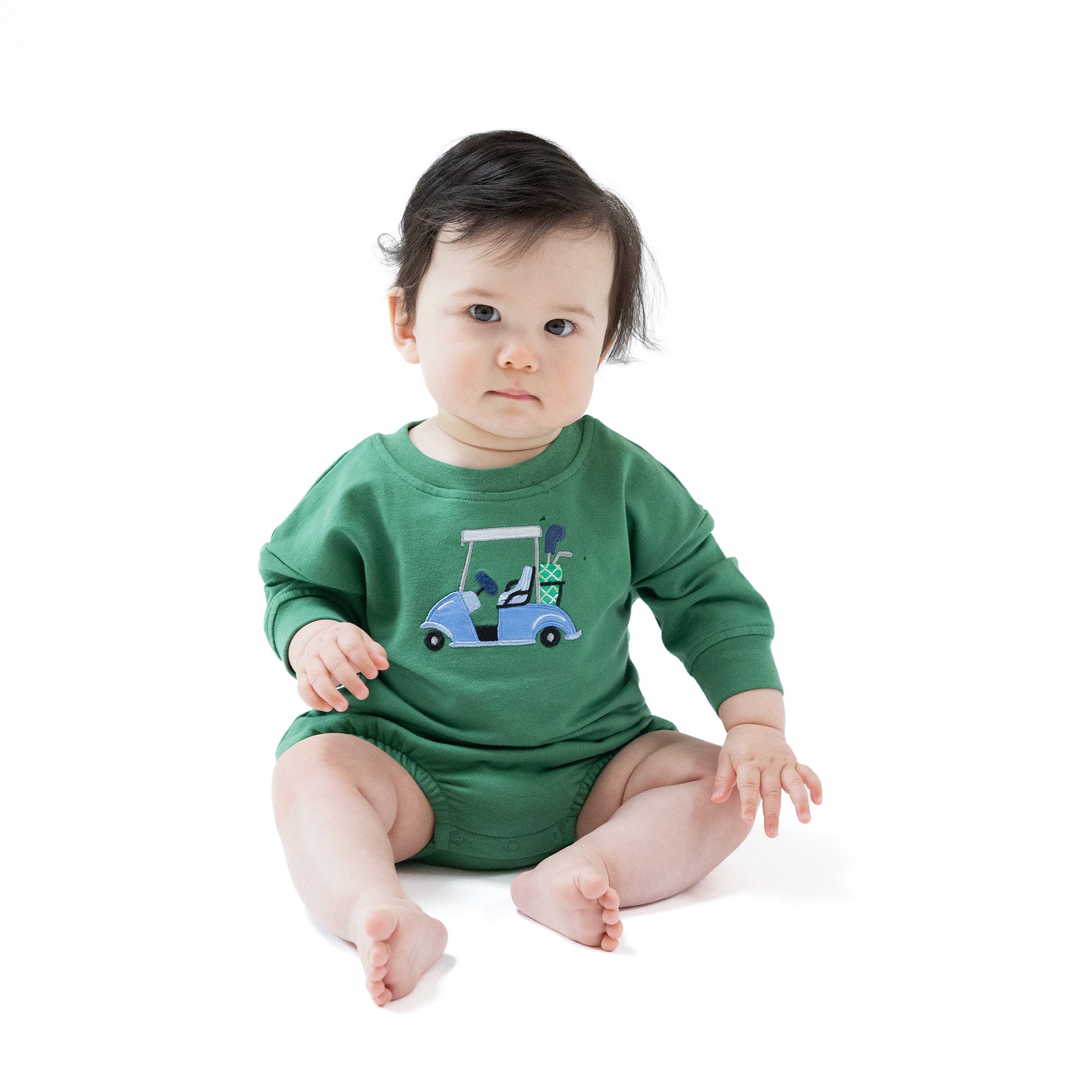 Green Golf Sweatshirt Bubble in our  Golf print from Angel Dear