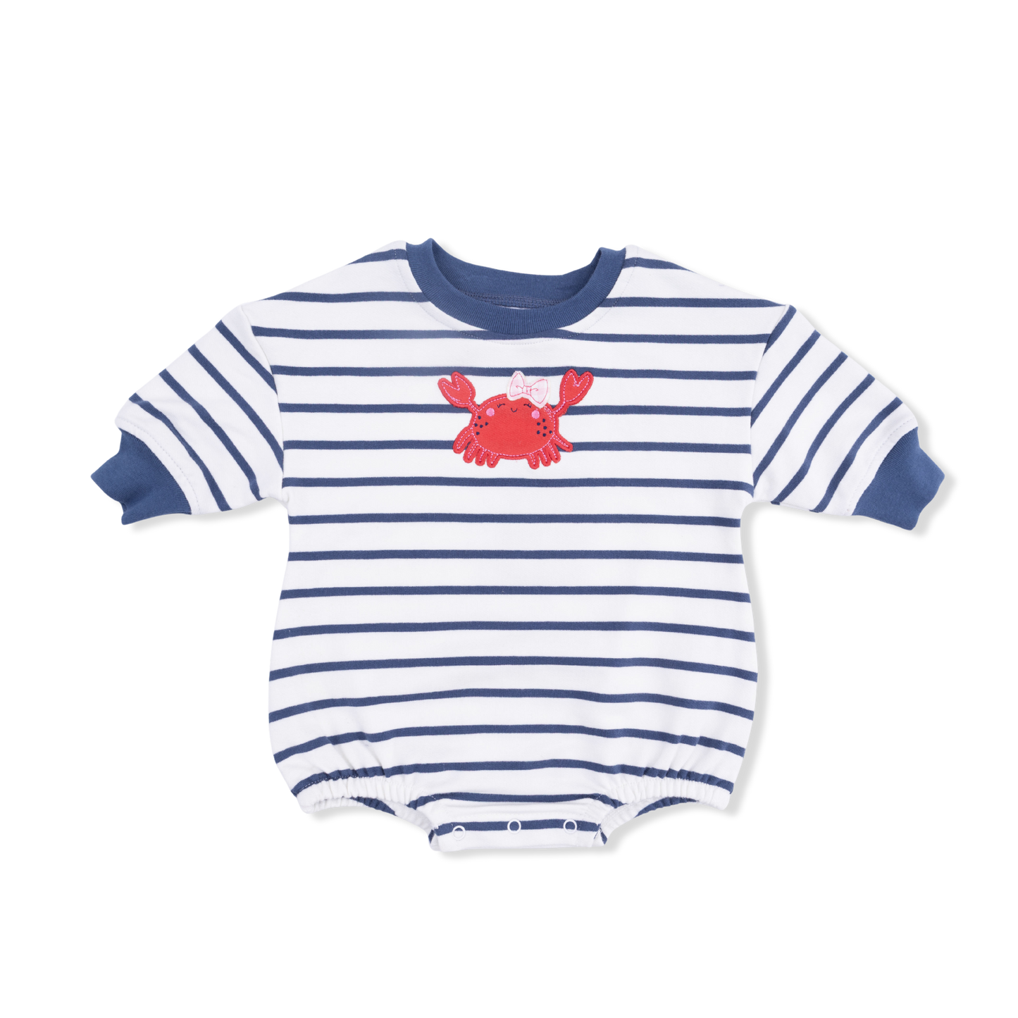 Sailor Sea Creatures Appliques - Sweatshirt Bubble Stripe-Angel Dear