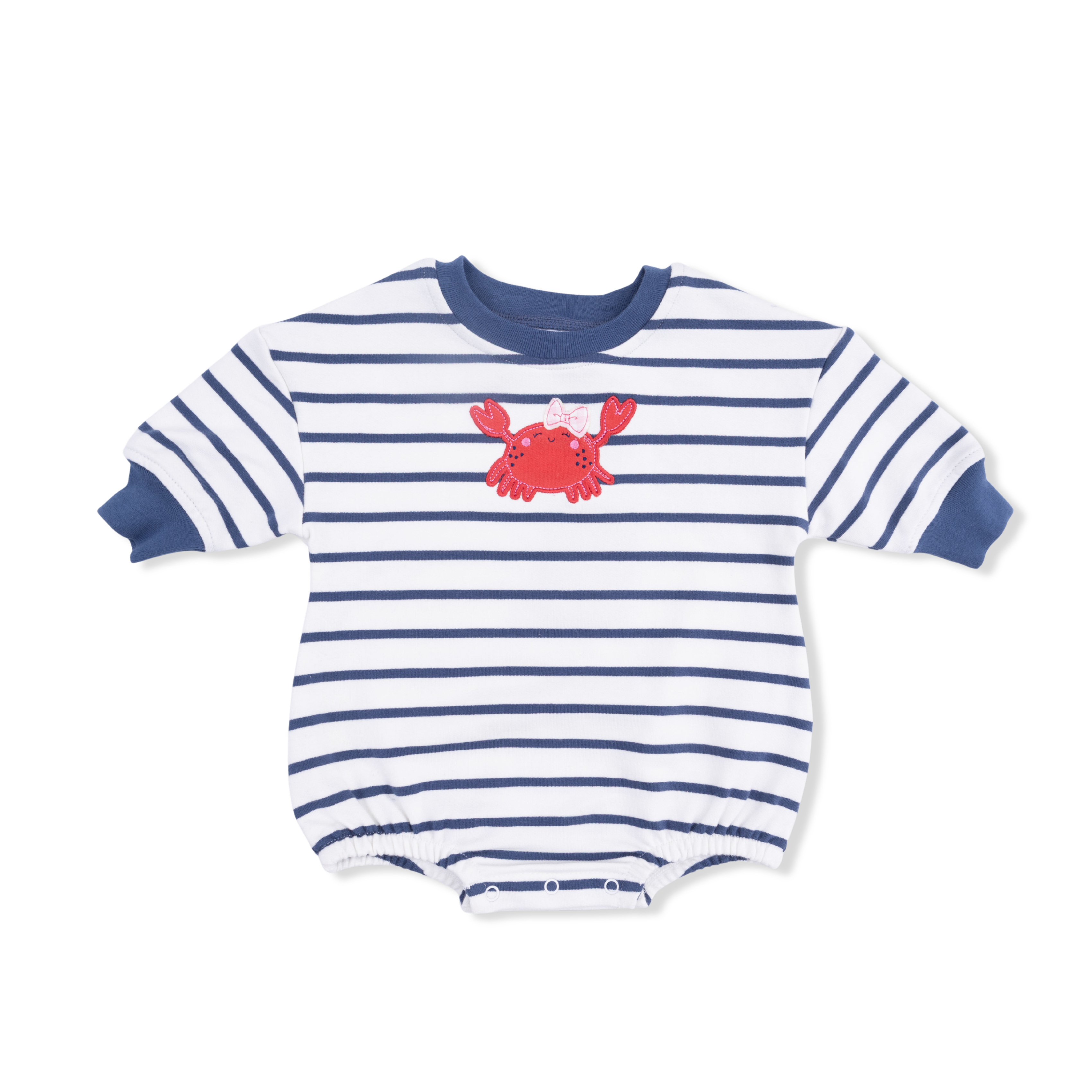 Sailor Sea Creatures Appliques - Sweatshirt Bubble Stripe-Angel Dear