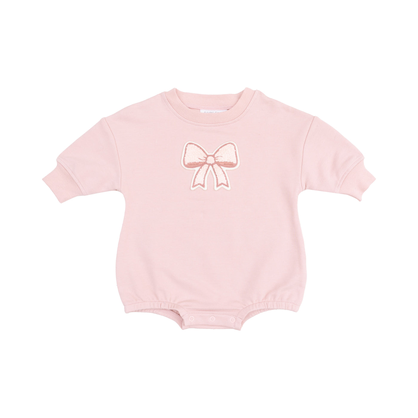 Sweatshirt Bubble with Chenille Patch - Bows French Terry