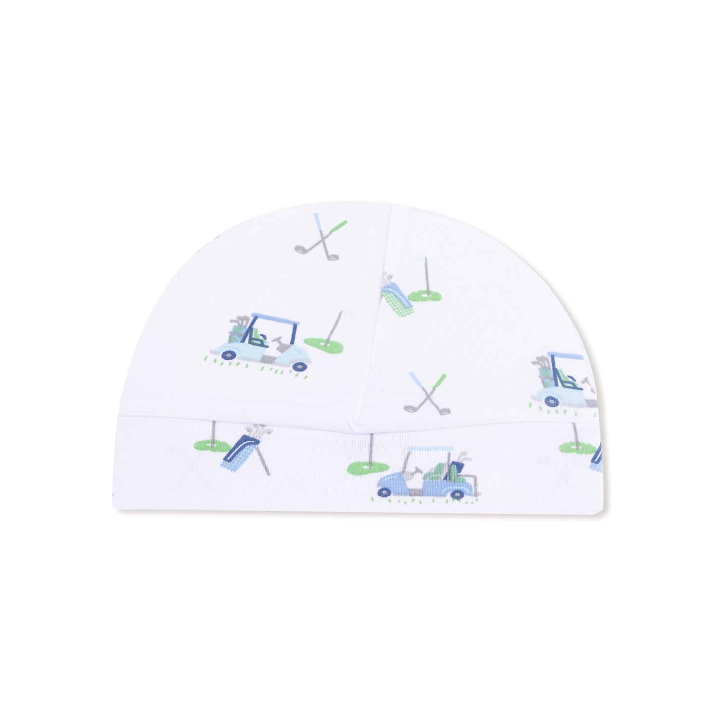 Beanie Hat in our  Baby Golf Carts - Blue print from Angel Dear