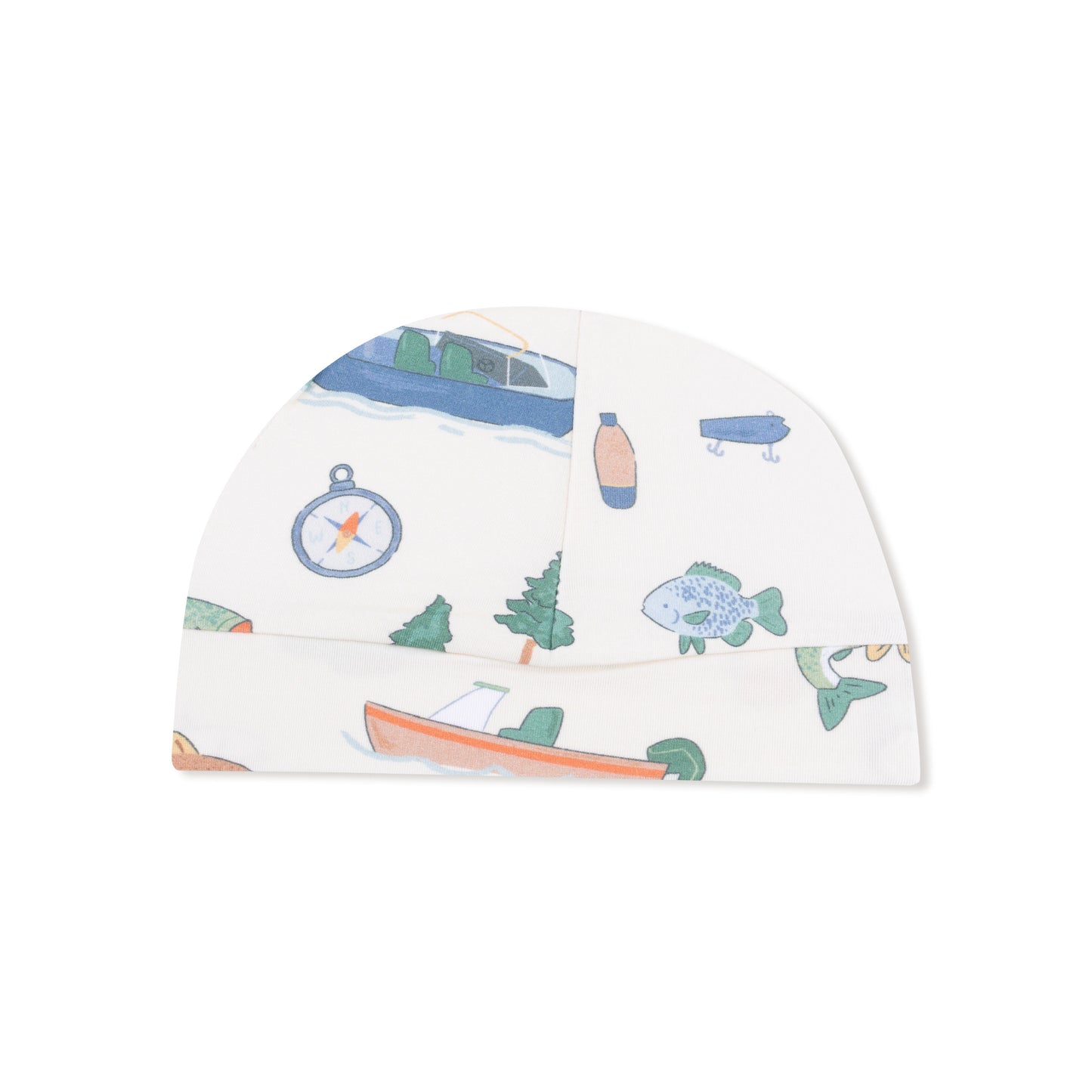 Beanie Hat in our  Fishing Things print from Angel Dear