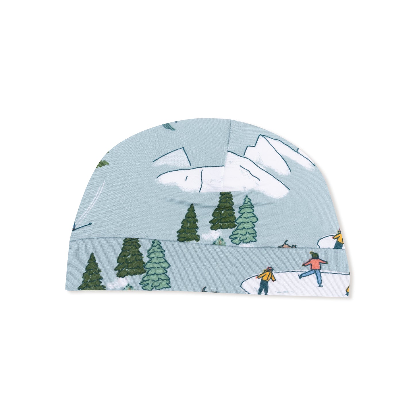 Beanie Hat in our  Winter Fun Skiers print from Angel Dear