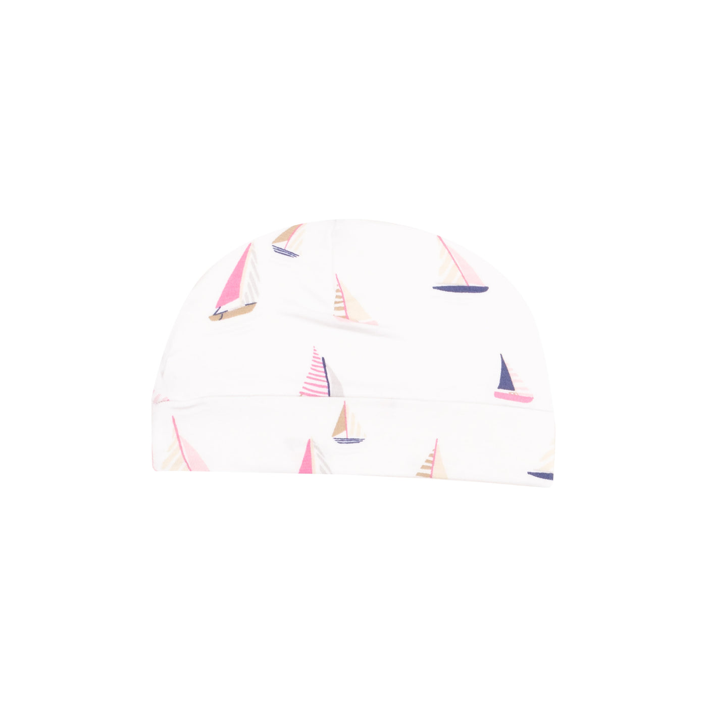 Beanie Hat - Sailboats Pink