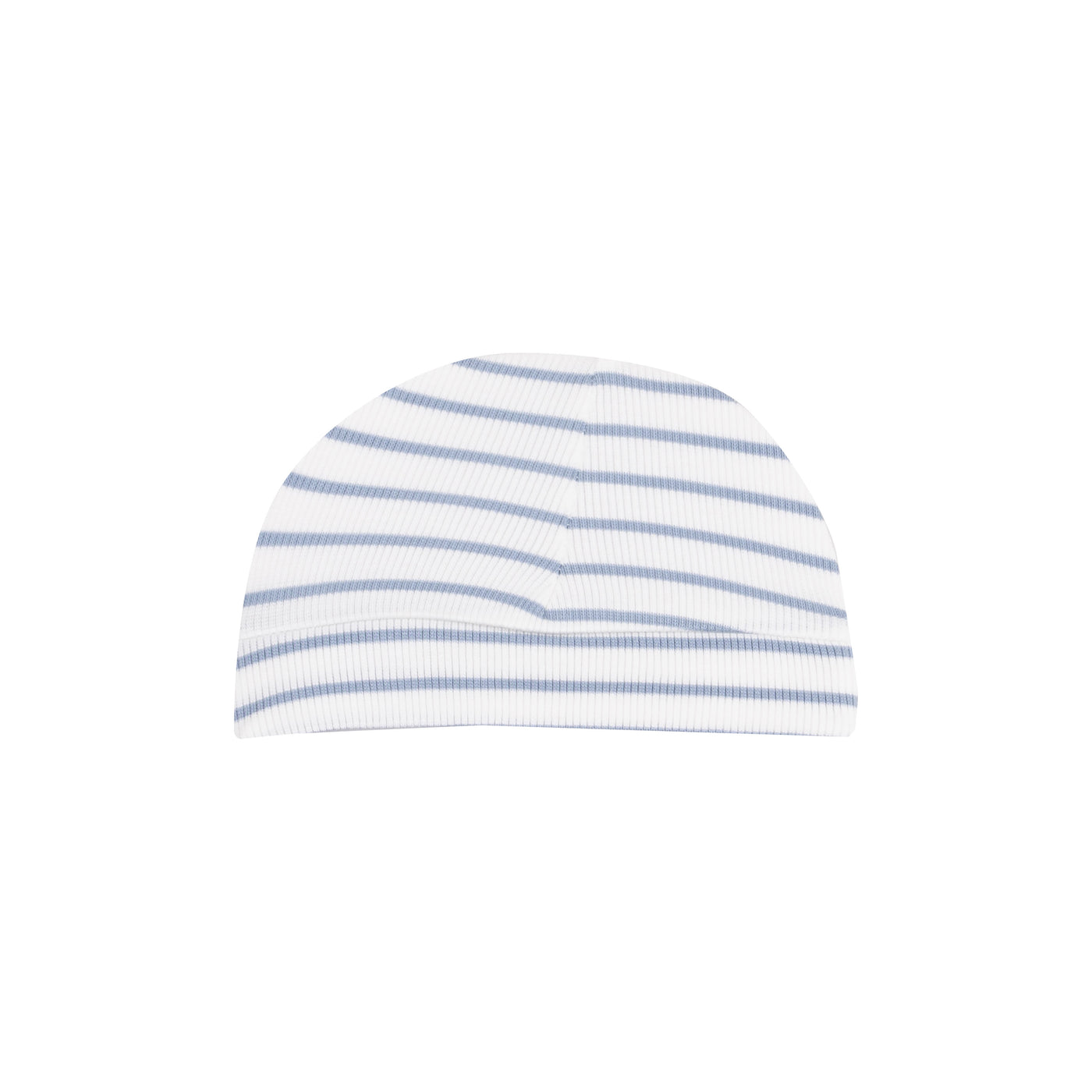 Beanie Hat - French Stripe Dusty Blue