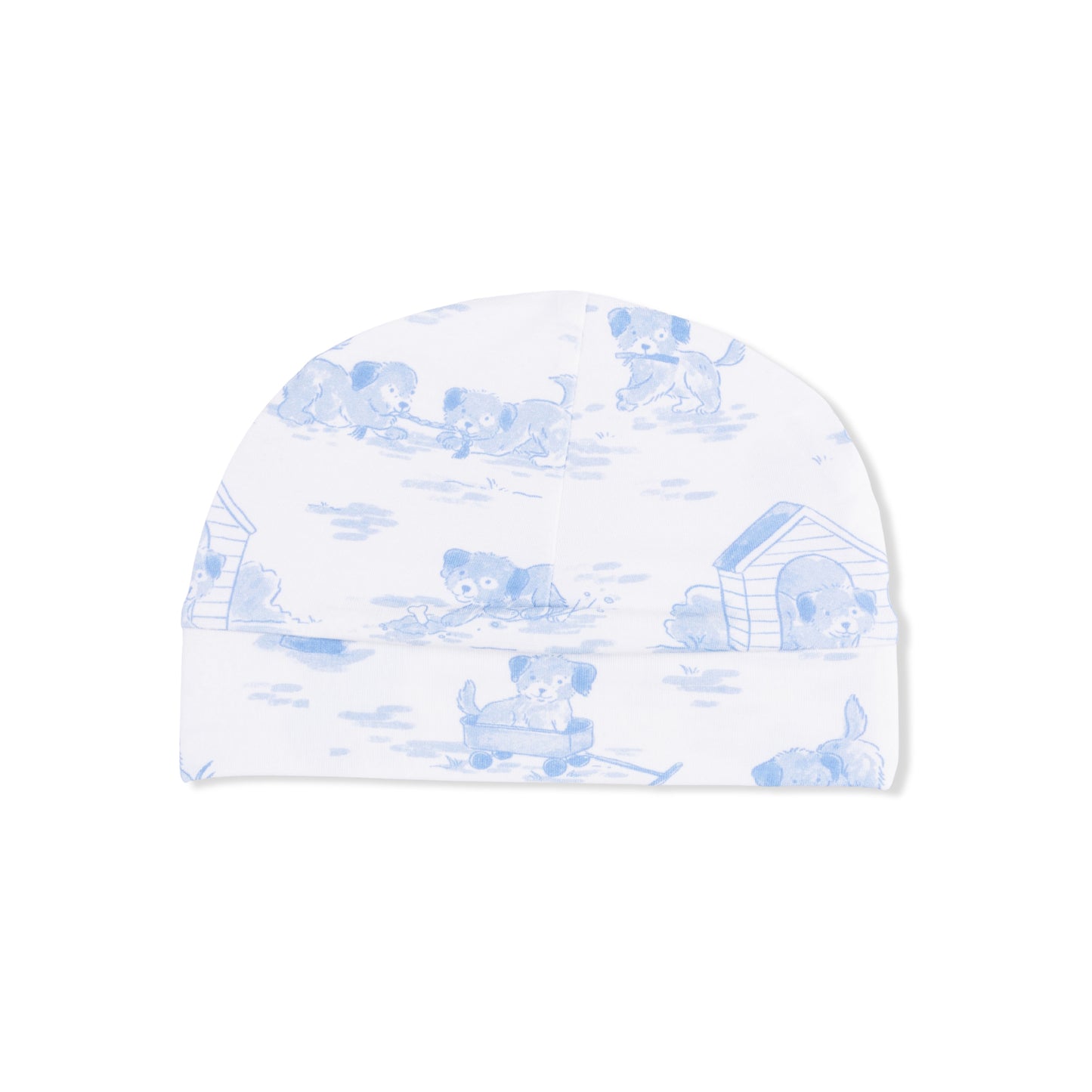 Puppy Toile Blue - Beanie Hat