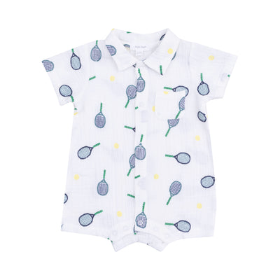 Button Down Polo Shortie - Tennis