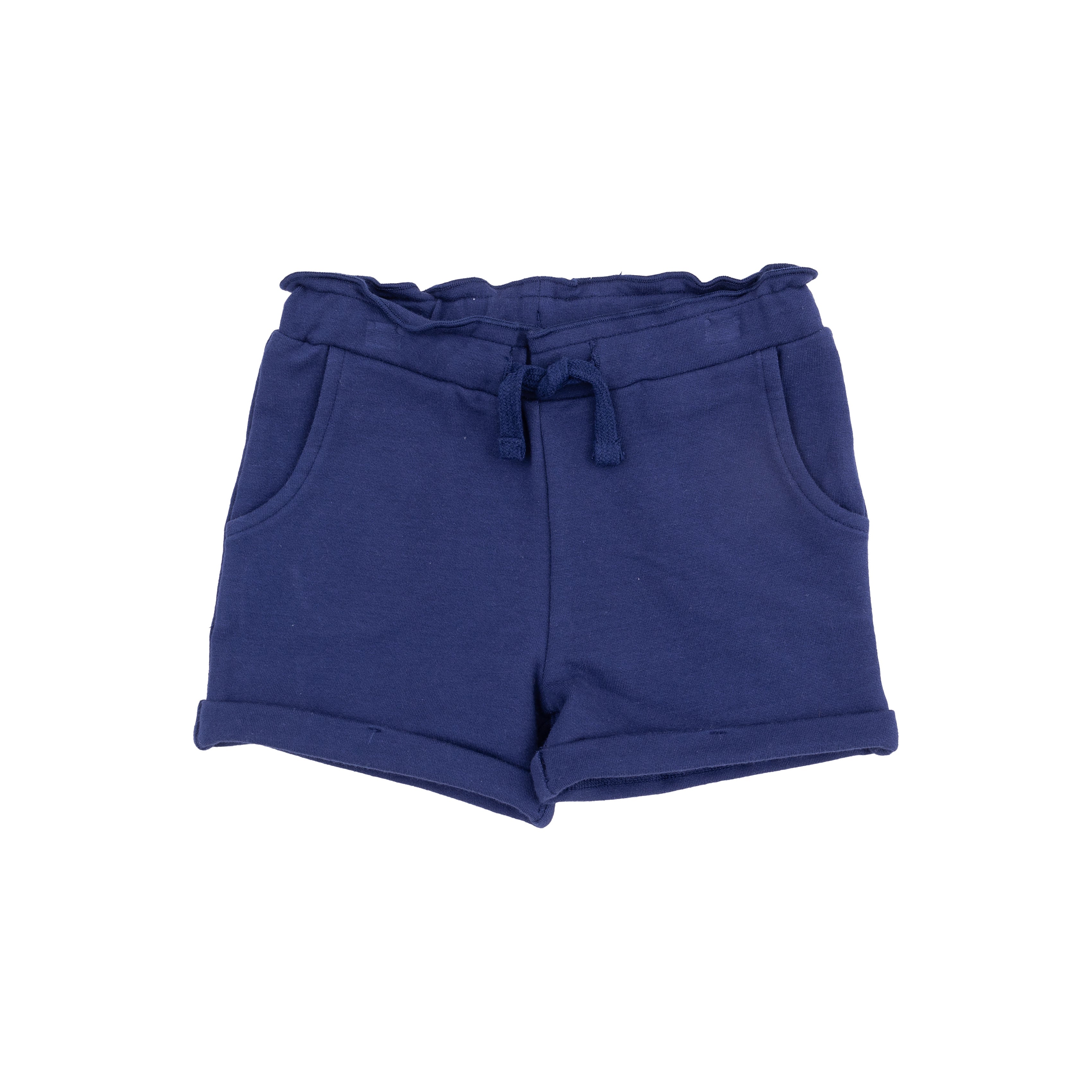 French Terry Paperbag Shorts - Navy-Angel Dear