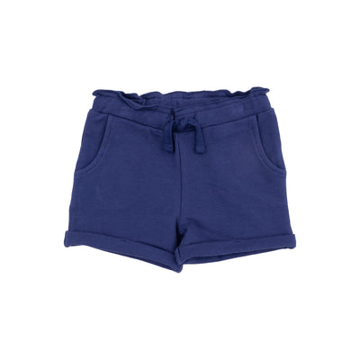 French Terry Paperbag Shorts - Sailboat Navy-Angel Dear