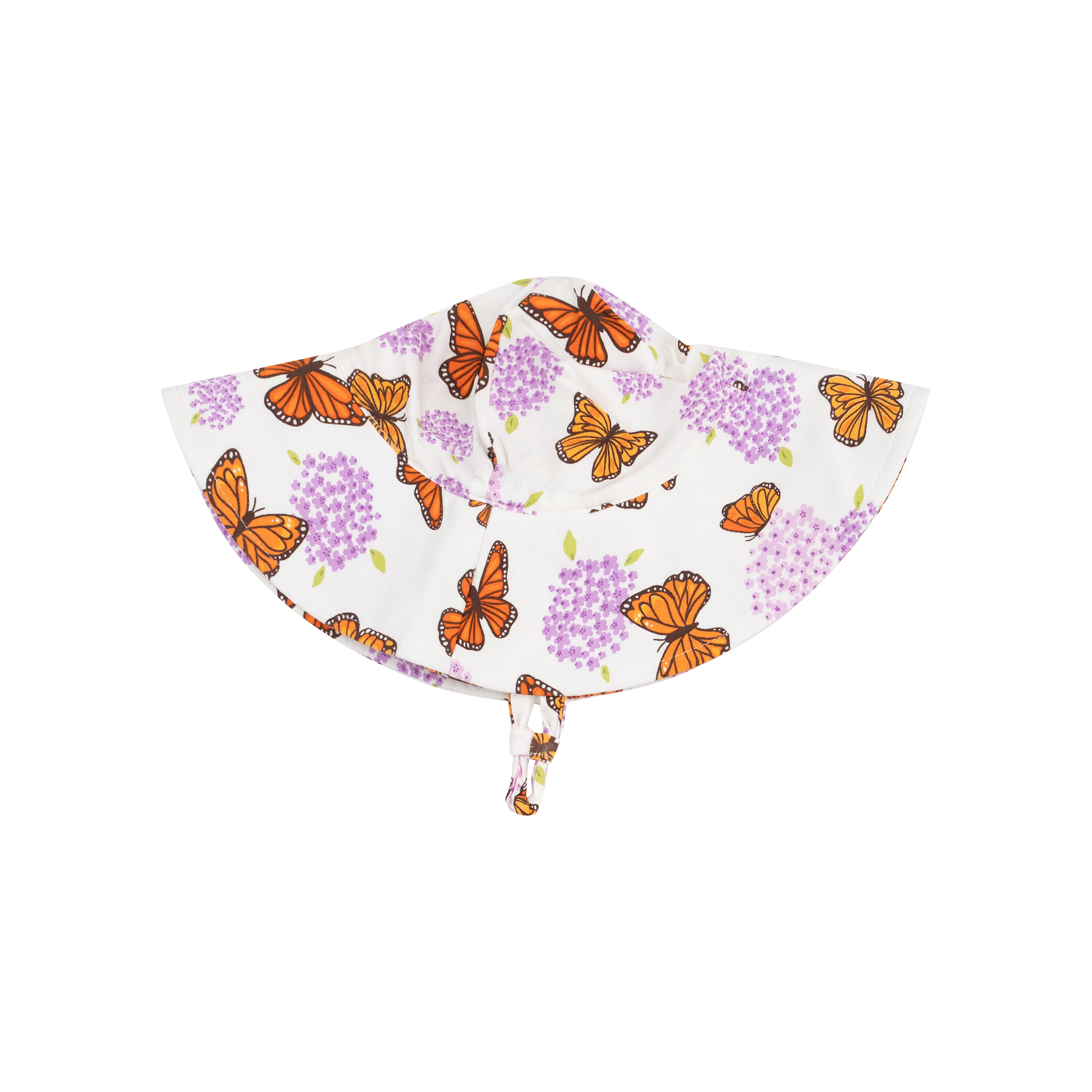 Wide Brim Sunhat - Monarch Butterflies and Milkweed-Angel Dear