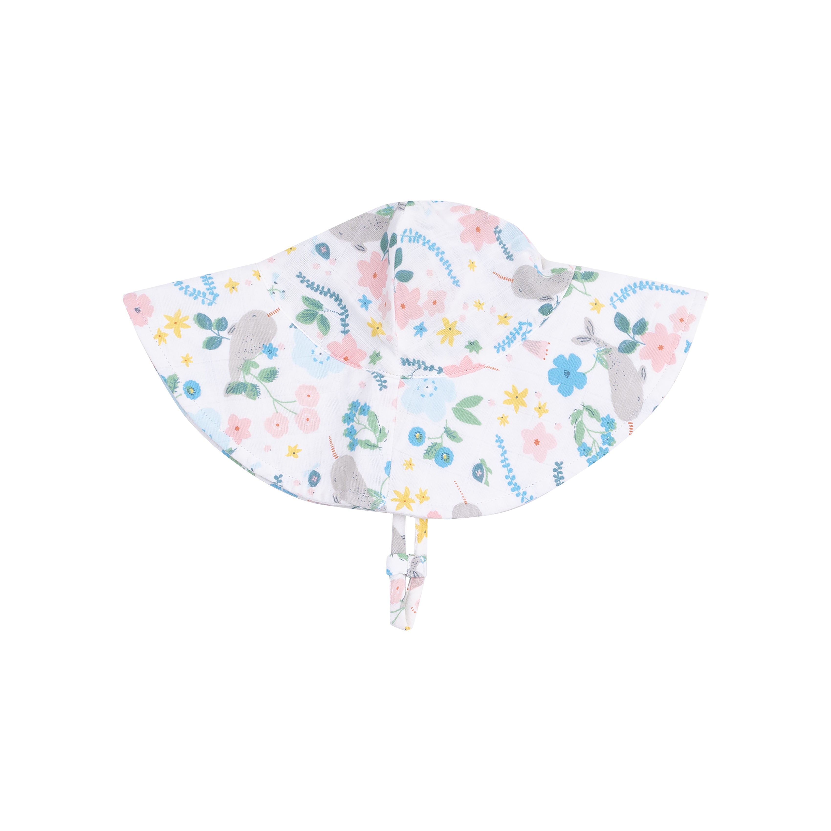 Wide Brim Sunhat - Narwhal Floral-Angel Dear