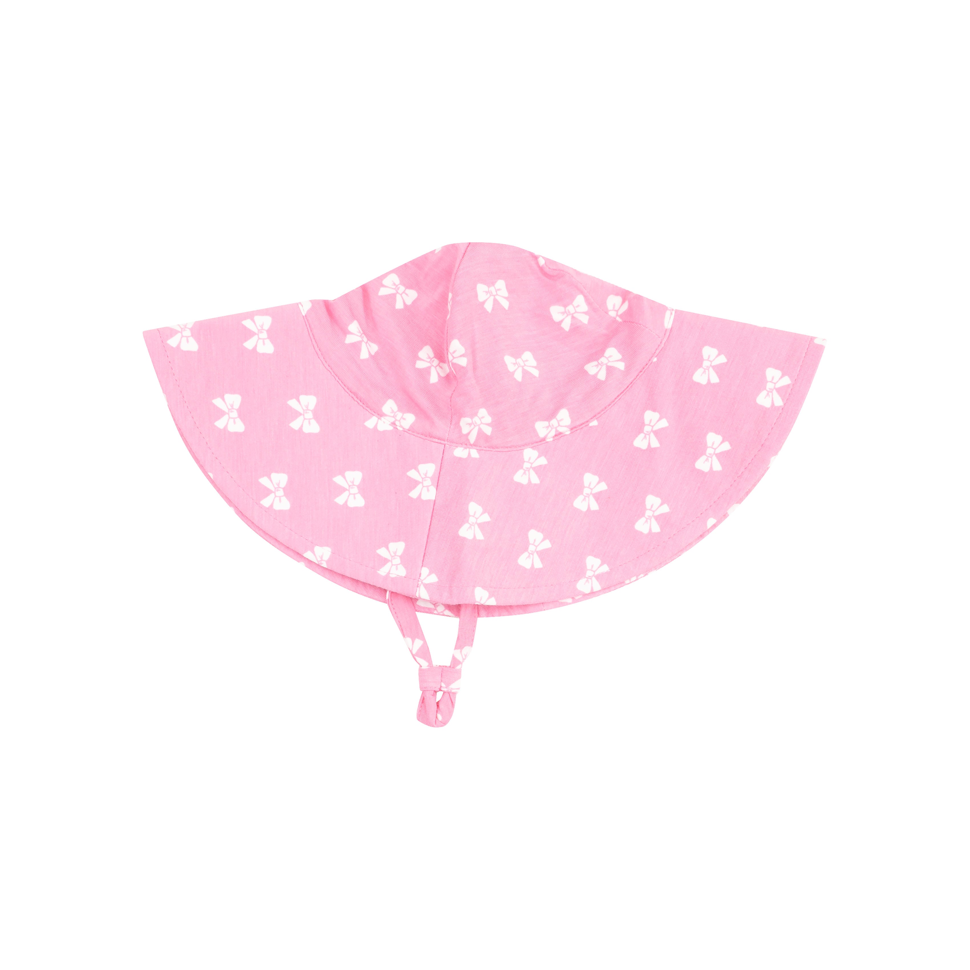 Wide Brim Sunhat - Pink Bows-Angel Dear