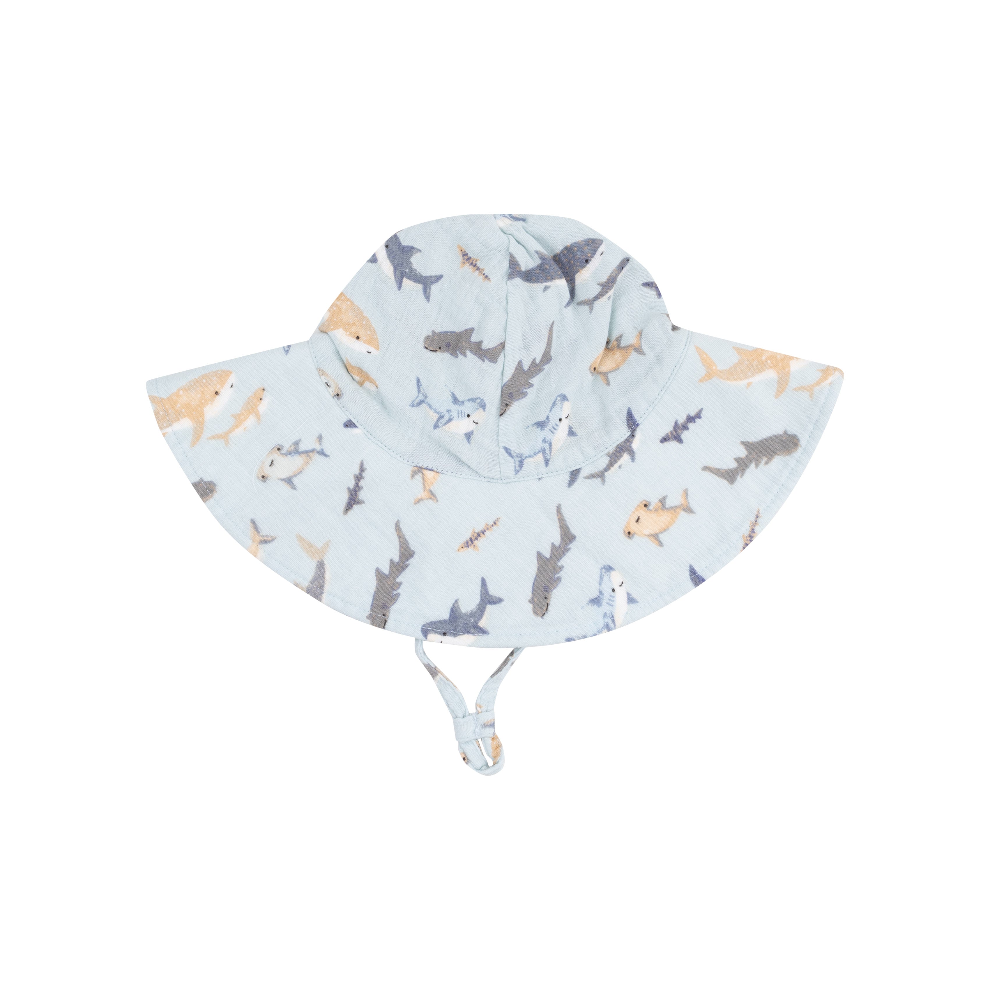 Wide Brim Sunhat - Sharks-Angel Dear