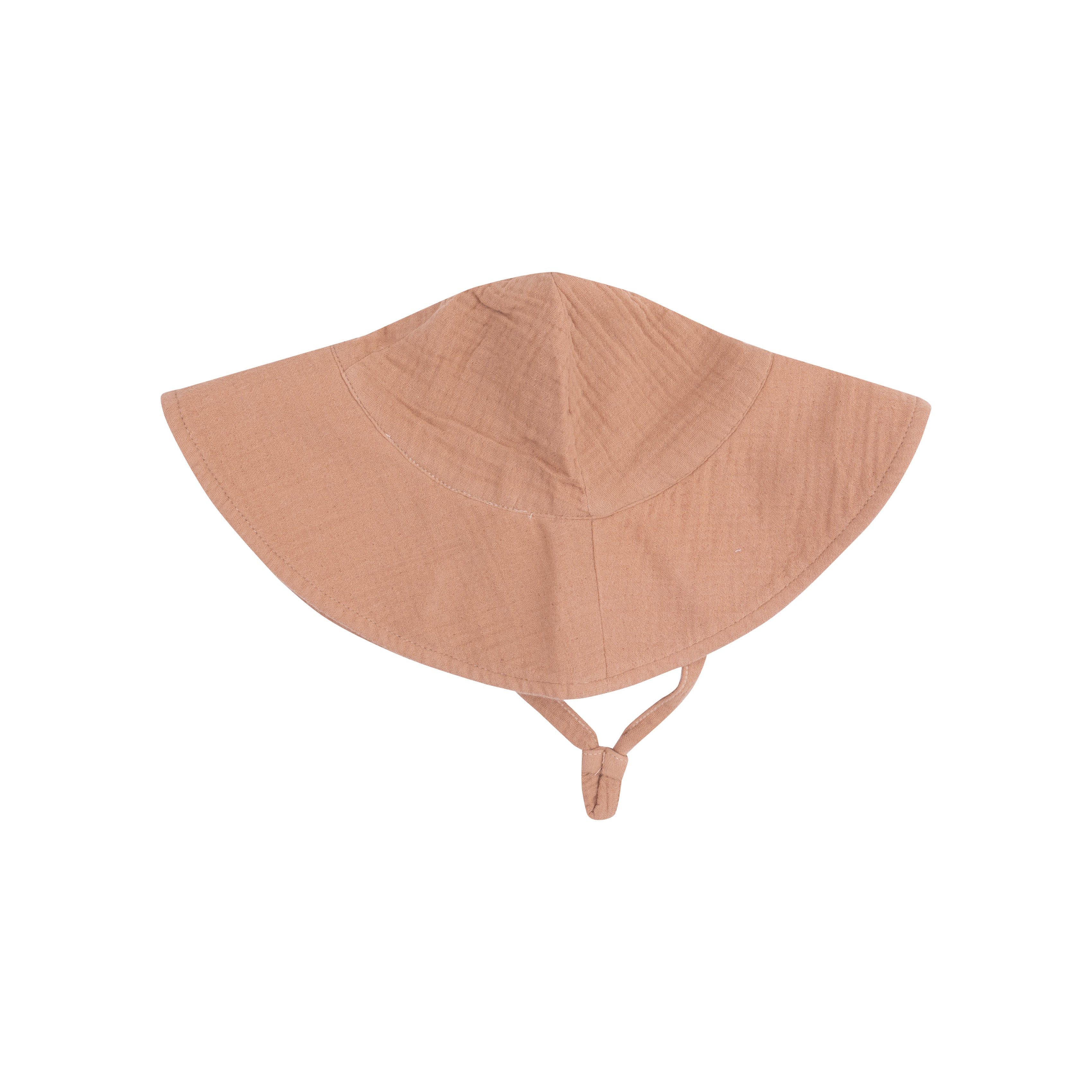 Wide Brim Sunhat - Solid Muslin Camel-Angel Dear