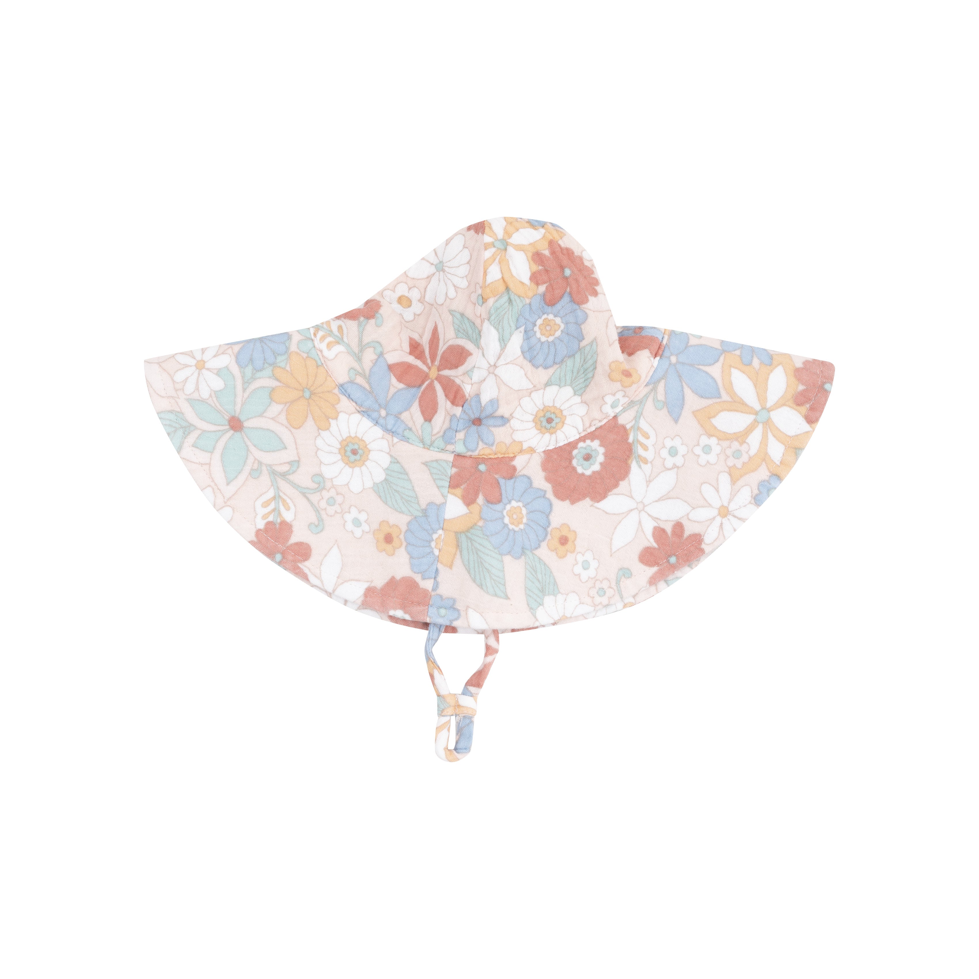 Wide Brim Sunhat - Tropical Retro Floral-Angel Dear