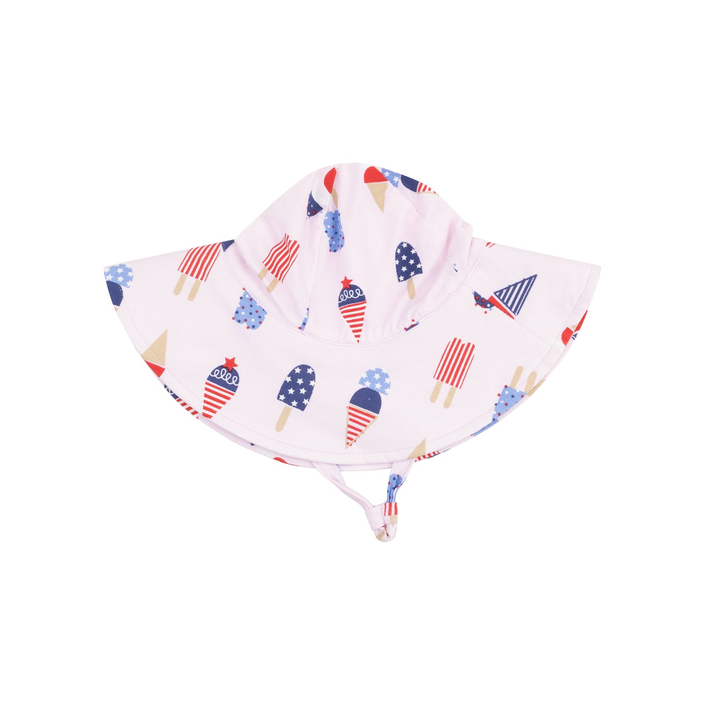 Wide Brim Sunhat - American Ice Cream - Pink-Angel Dear