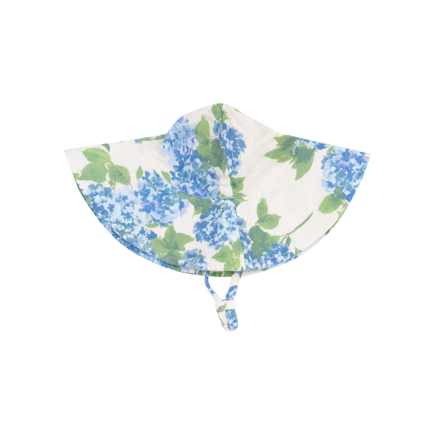 Wide Brim Sunhat - Watercolor Hydrangeas