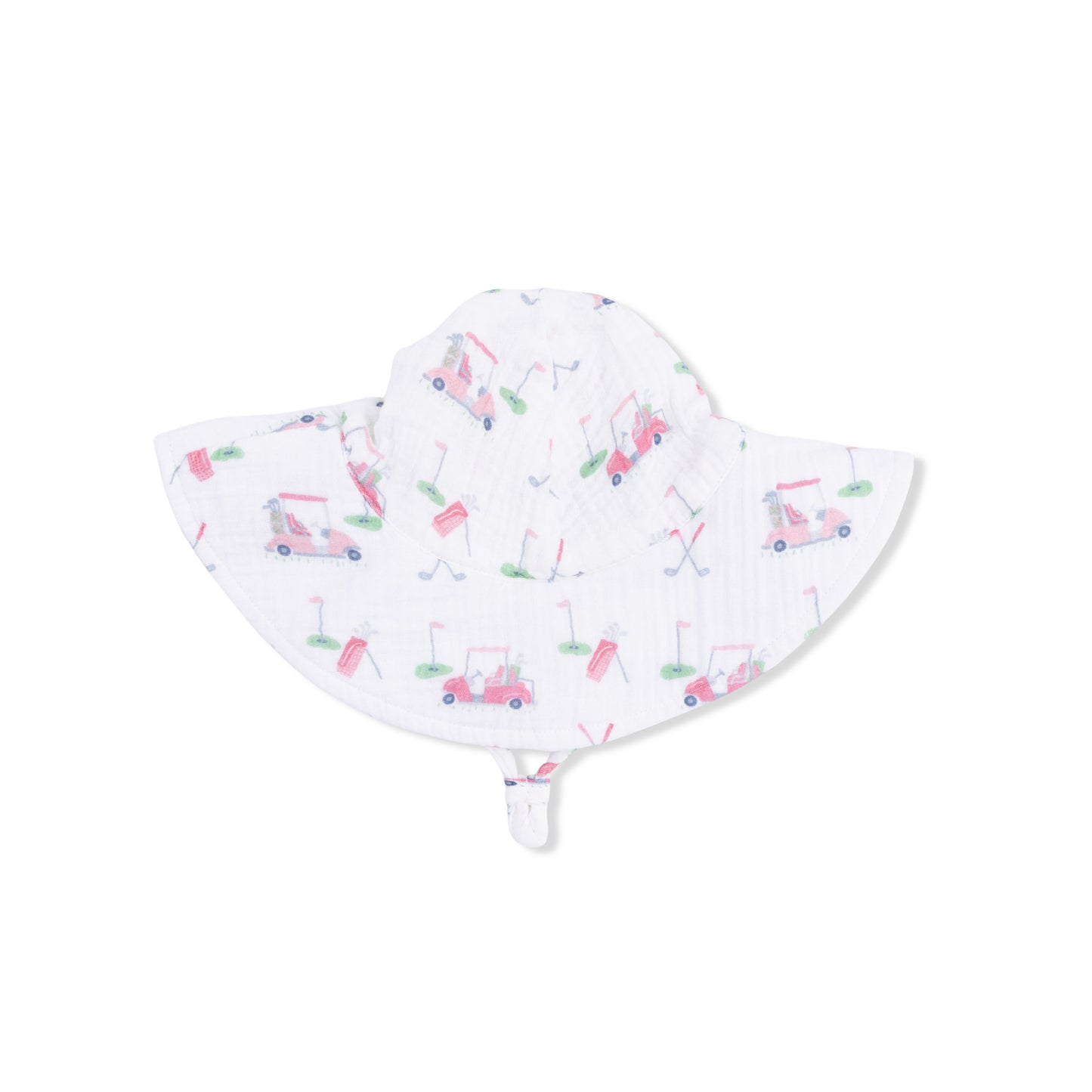 Baby Golf Carts Pink - Wide Brim Sun Hat-Angel Dear