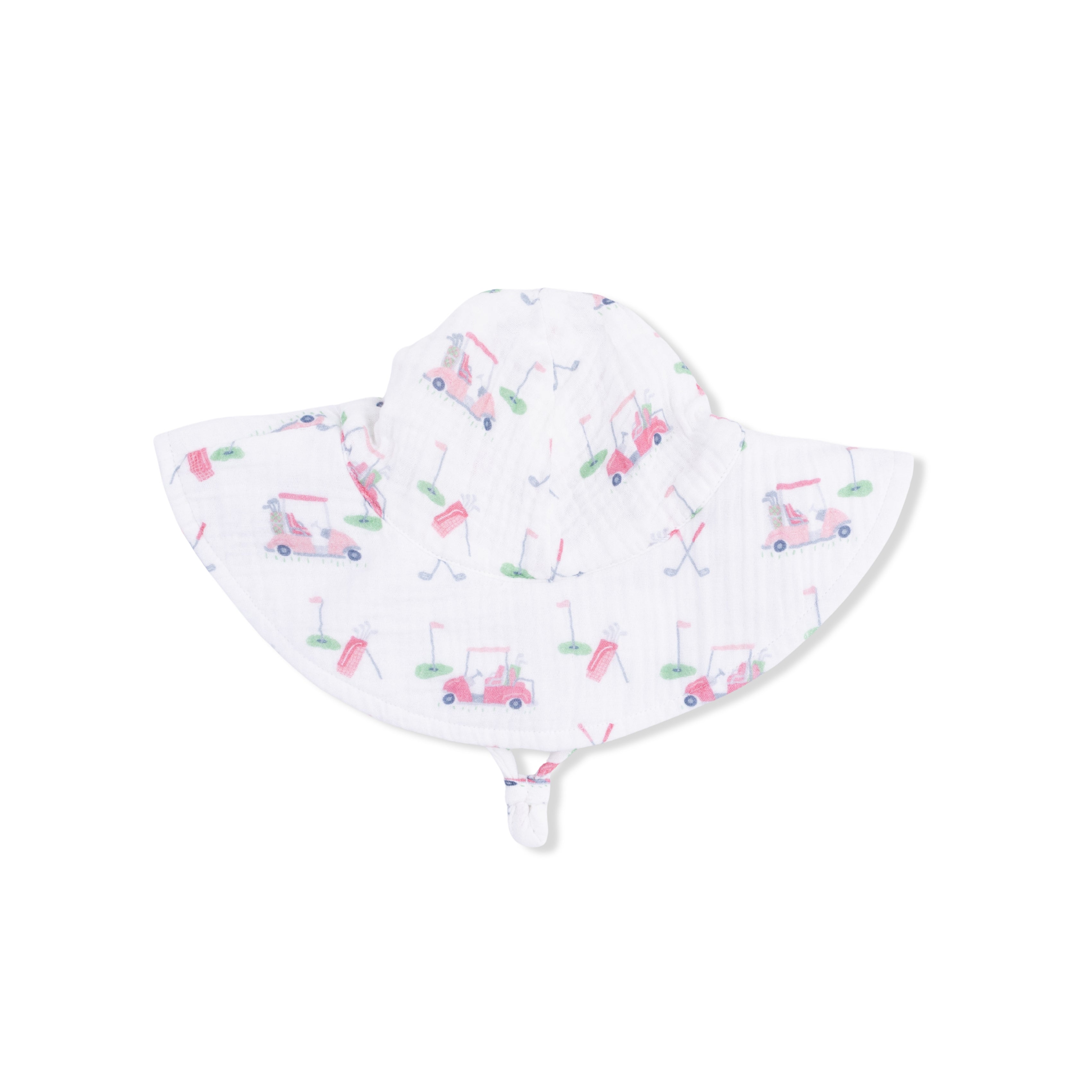 Baby Golf Carts Pink - Wide Brim Sun Hat-Angel Dear