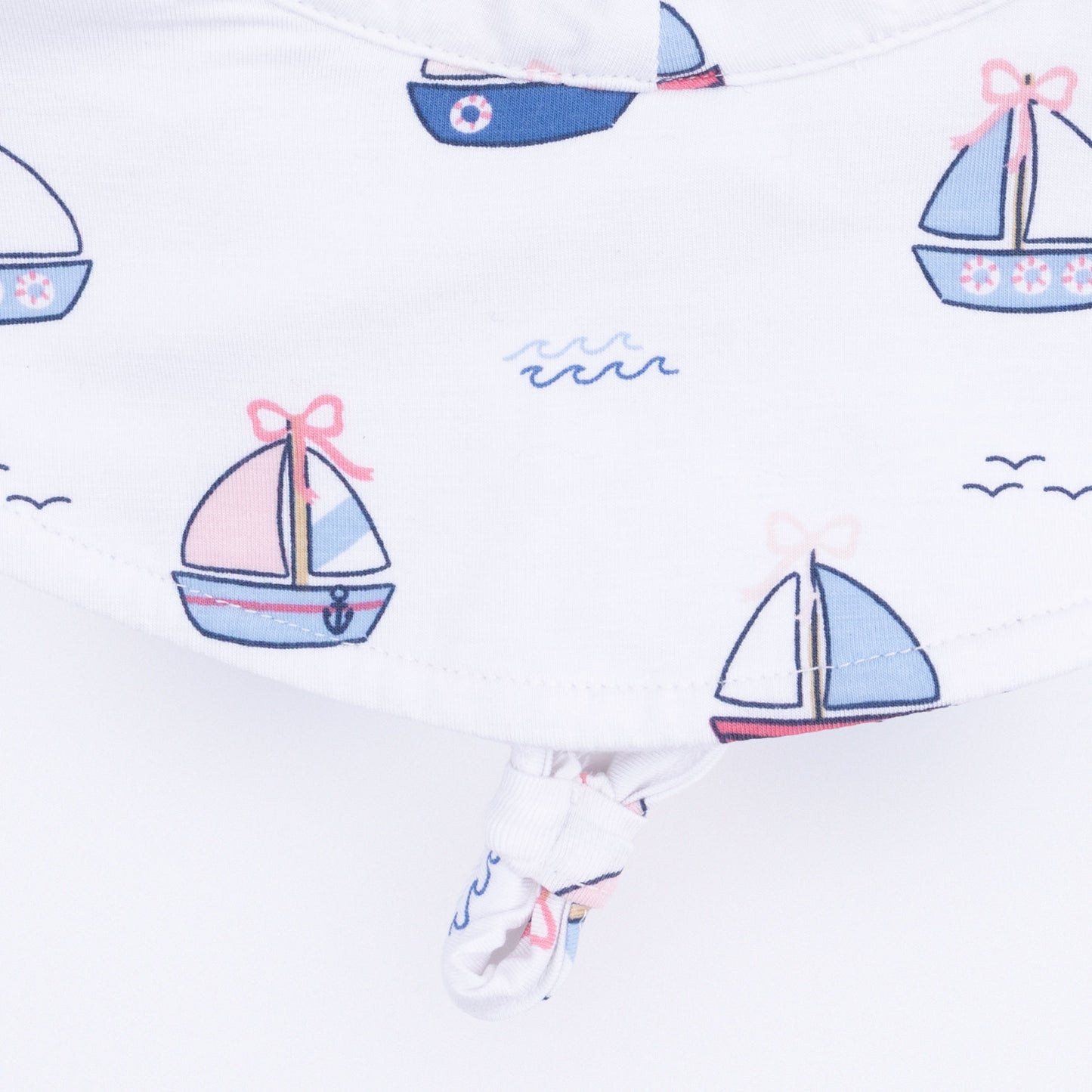 Bubbly Sailboats Pink - Wide Brim Sun Hat-Angel Dear