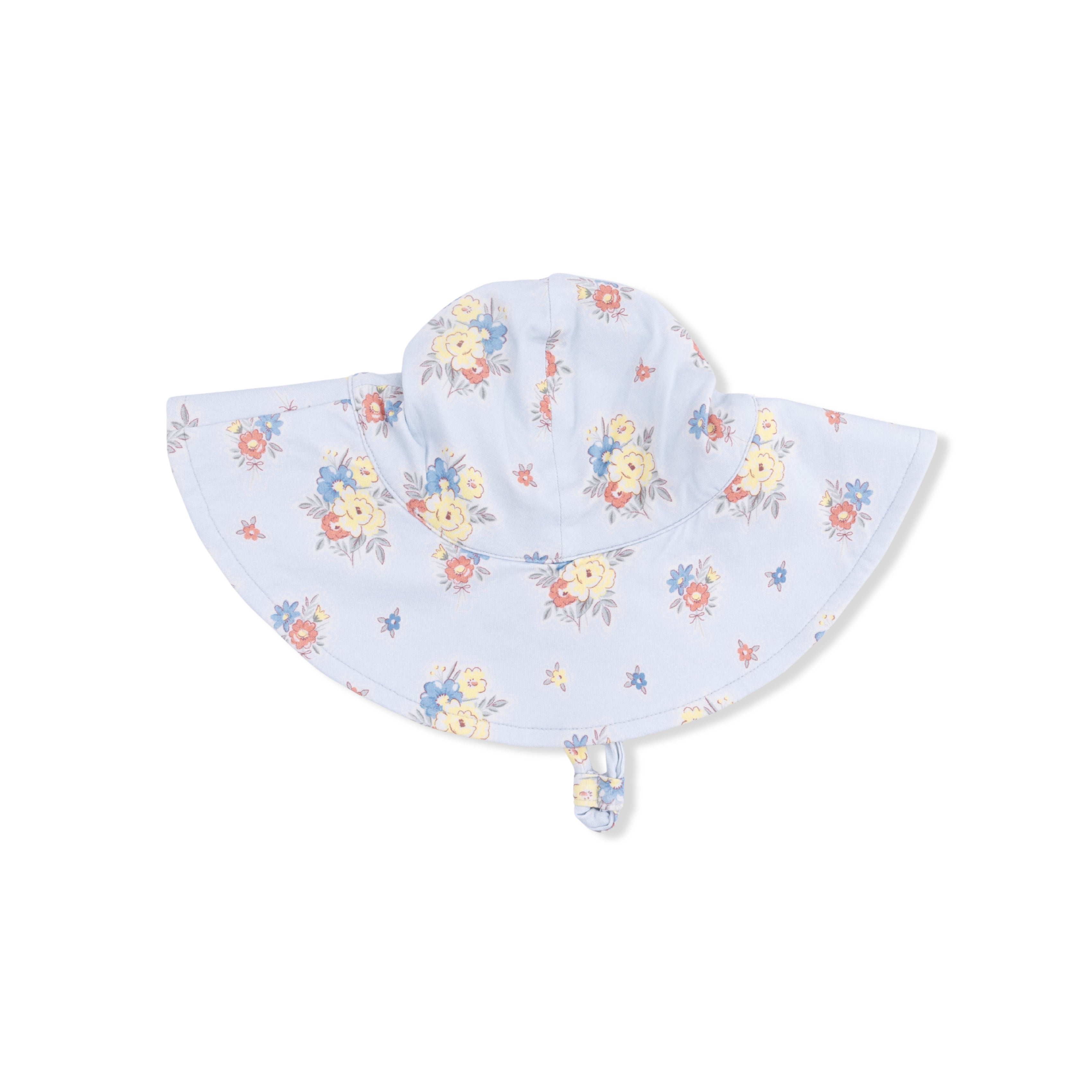 Country Stitch Floral  - Wide Brim Sun Hat-Angel Dear