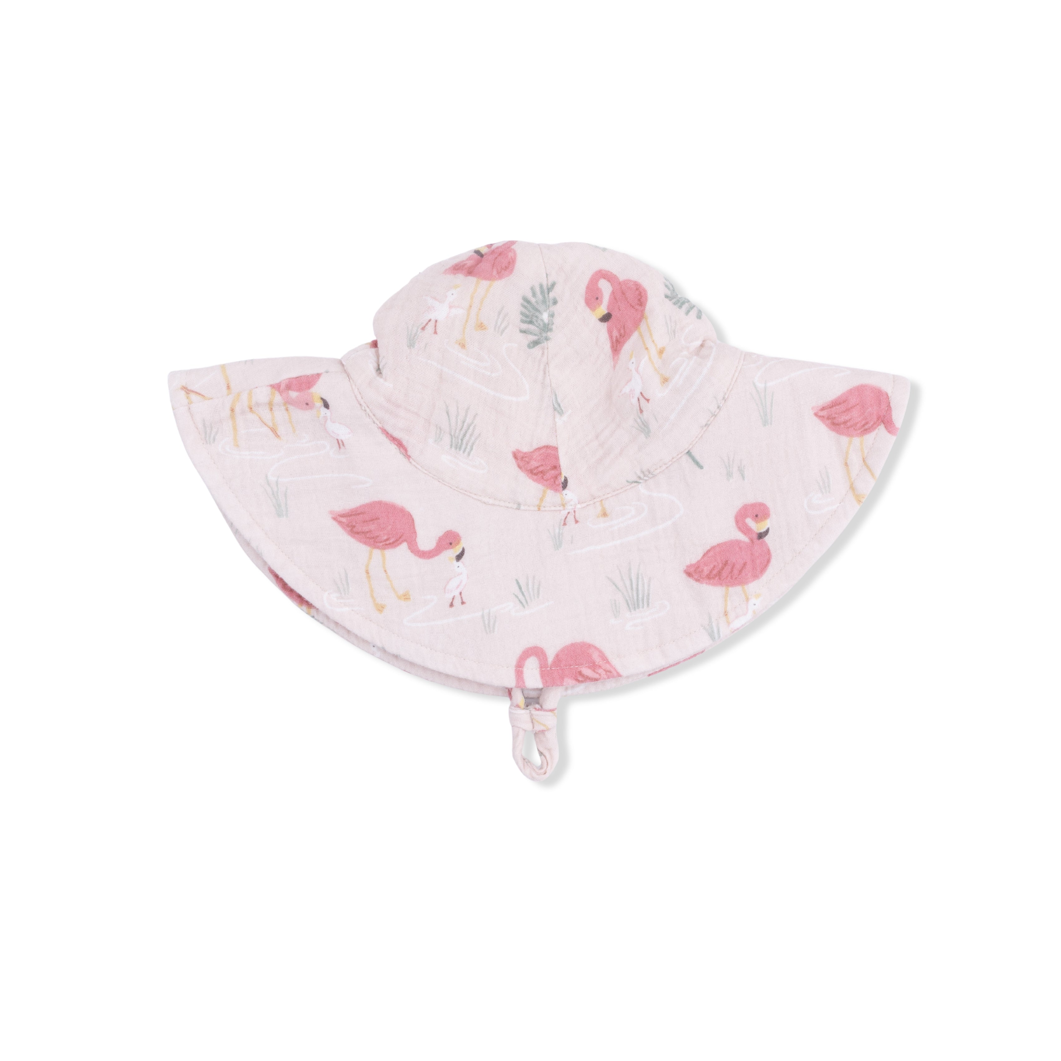 Flamingos - Wide Brim Sun Hat-Angel Dear