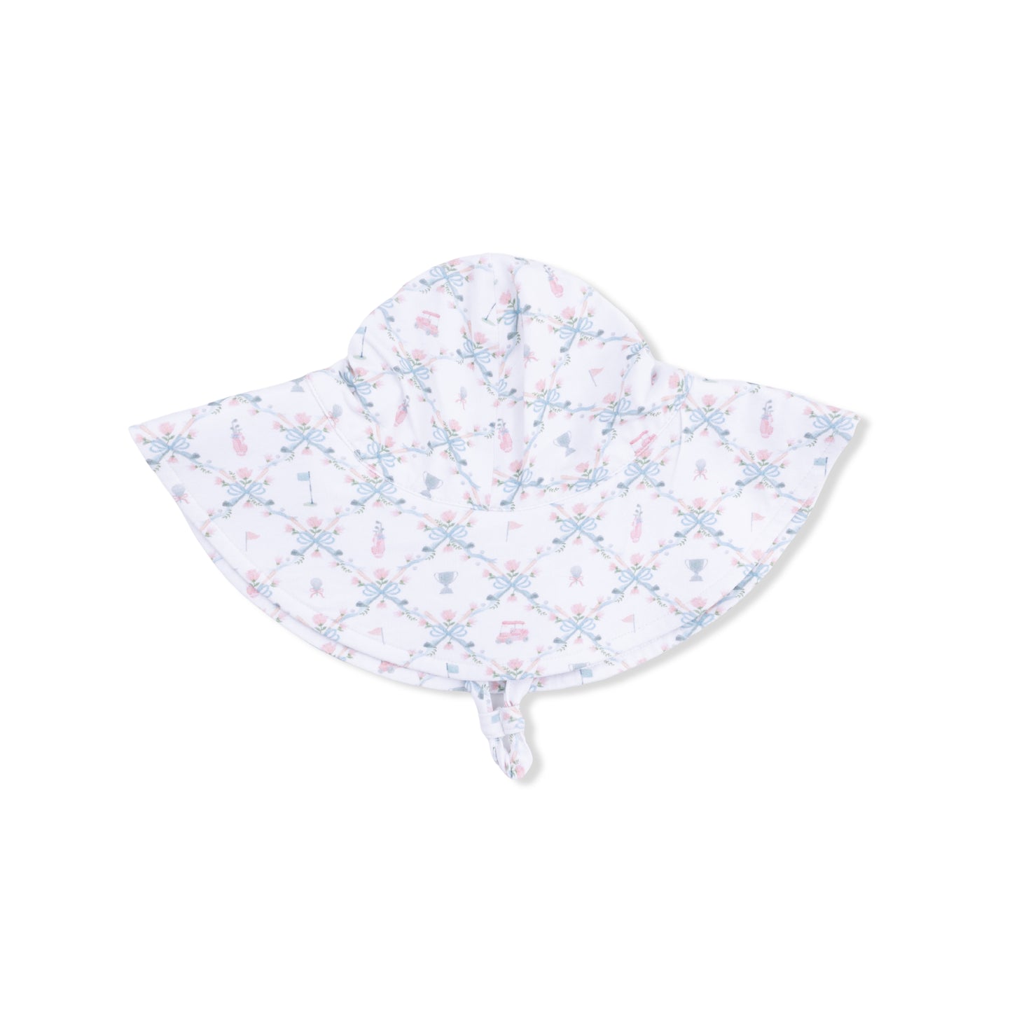 Golf Trellis Pink - Wide Brim Sun Hat-Angel Dear