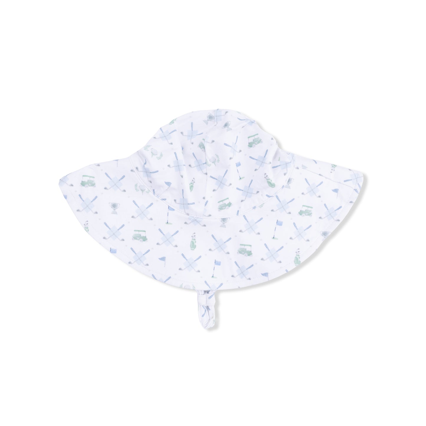 Golf Trellis Blue - Wide Brim Sun Hat-Angel Dear