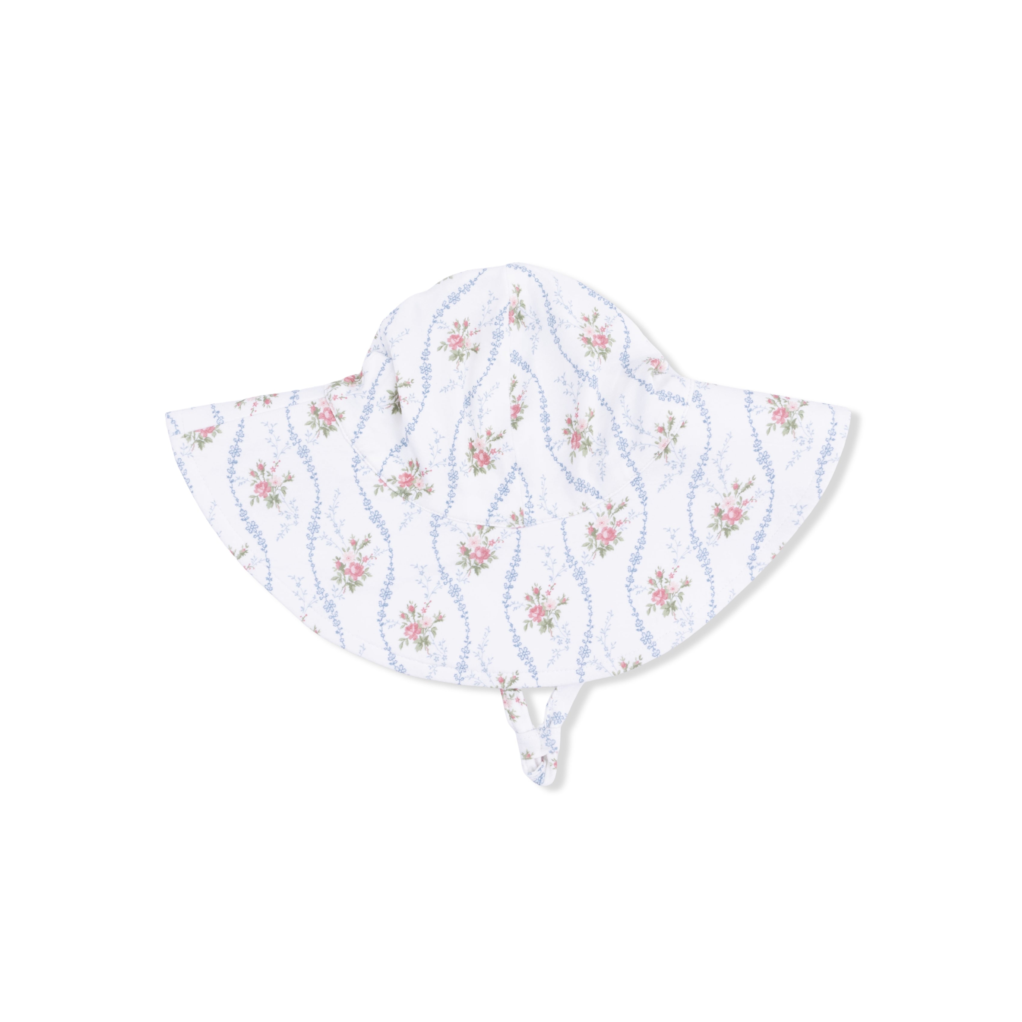 Heirloom Rose Stripe - Wide Brim Sun Hat-Angel Dear