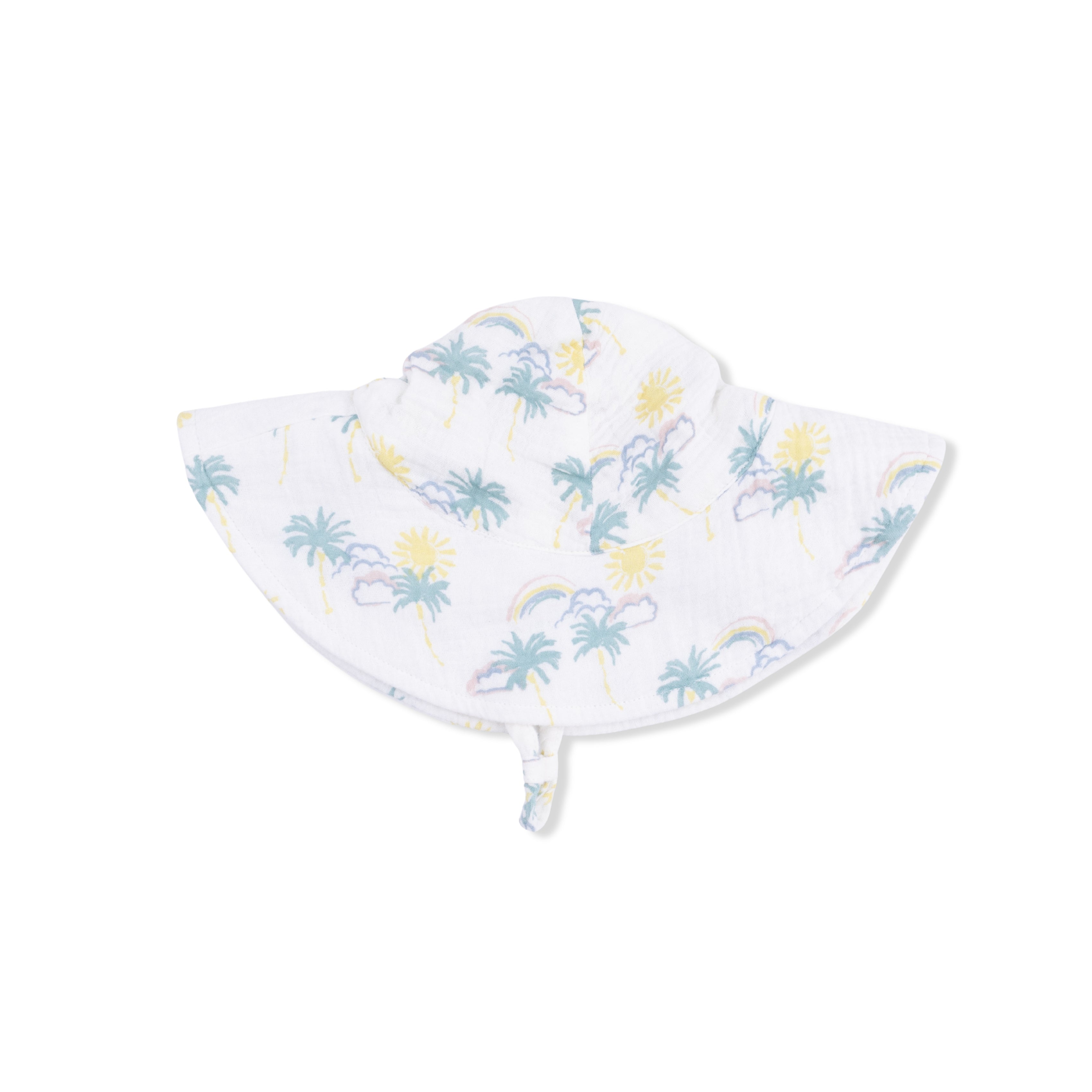 Palm Trees and Rainbows - Wide Brim Sun Hat