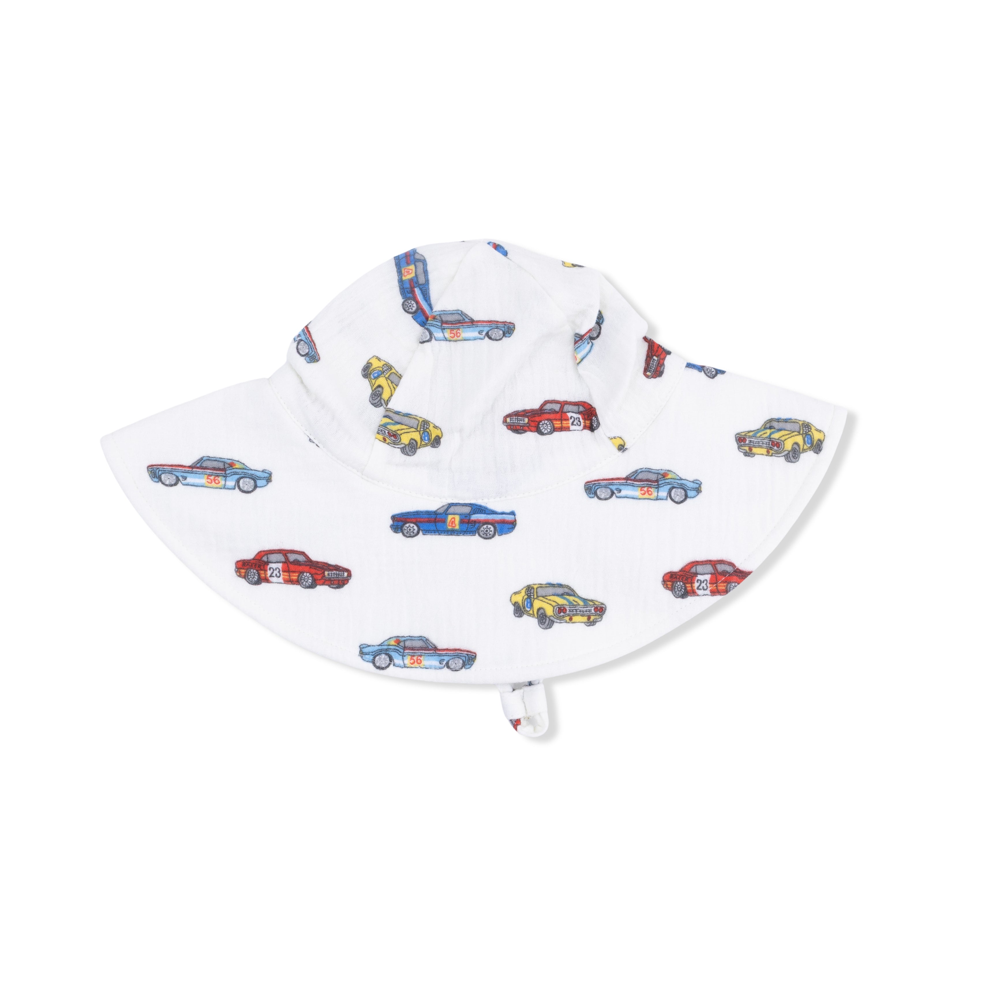 Race Cars - Wide Brim Sun Hat-Angel Dear