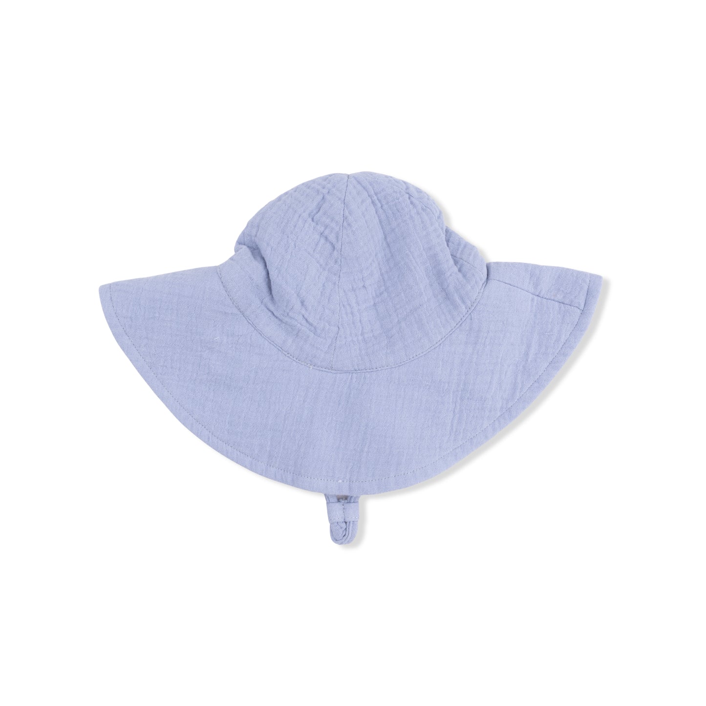 Solid Muslin Blue Blizzard - Wide Brim Sun Hat-Angel Dear