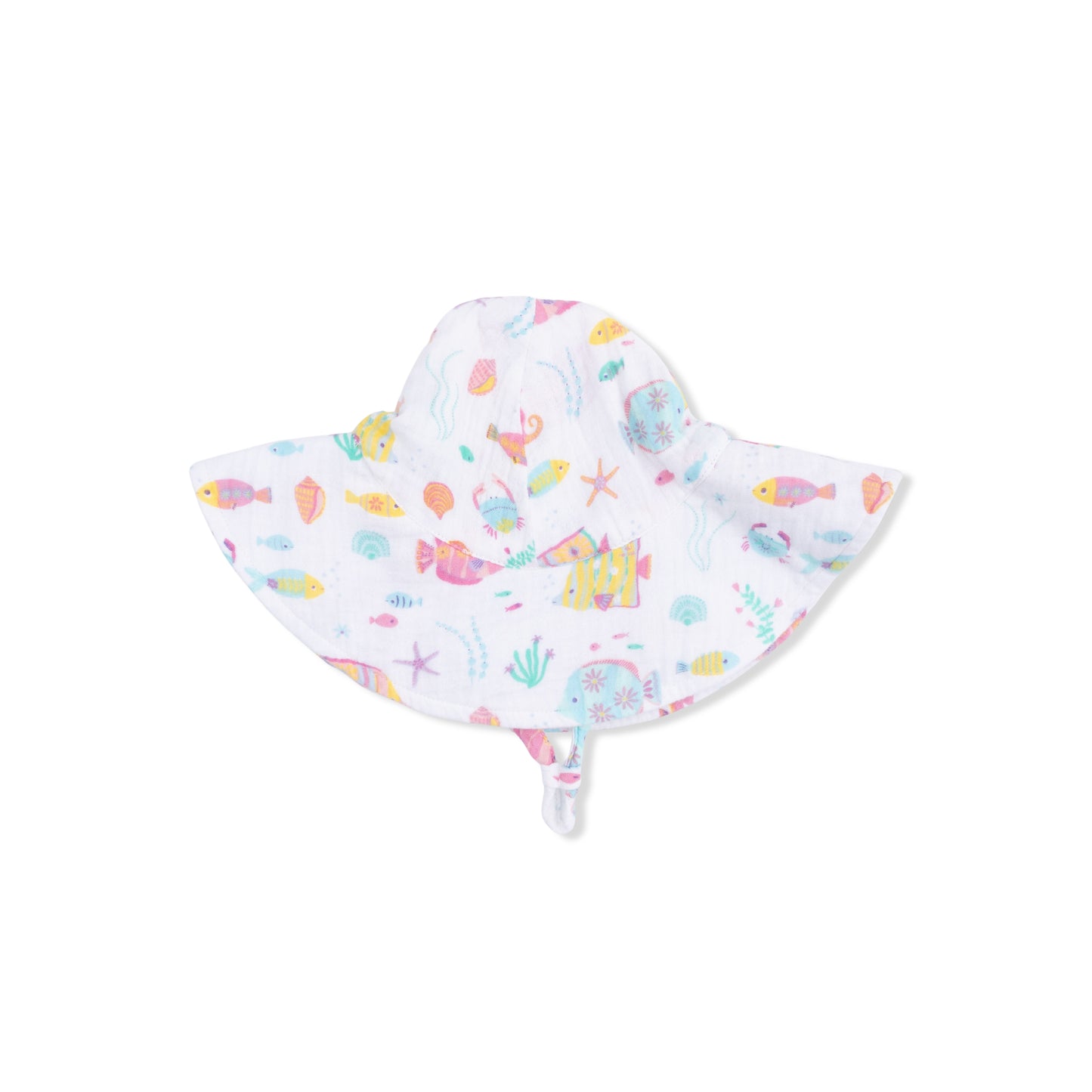Sunny Coral Reef Fish - Wide Brim Sun Hat-Angel Dear